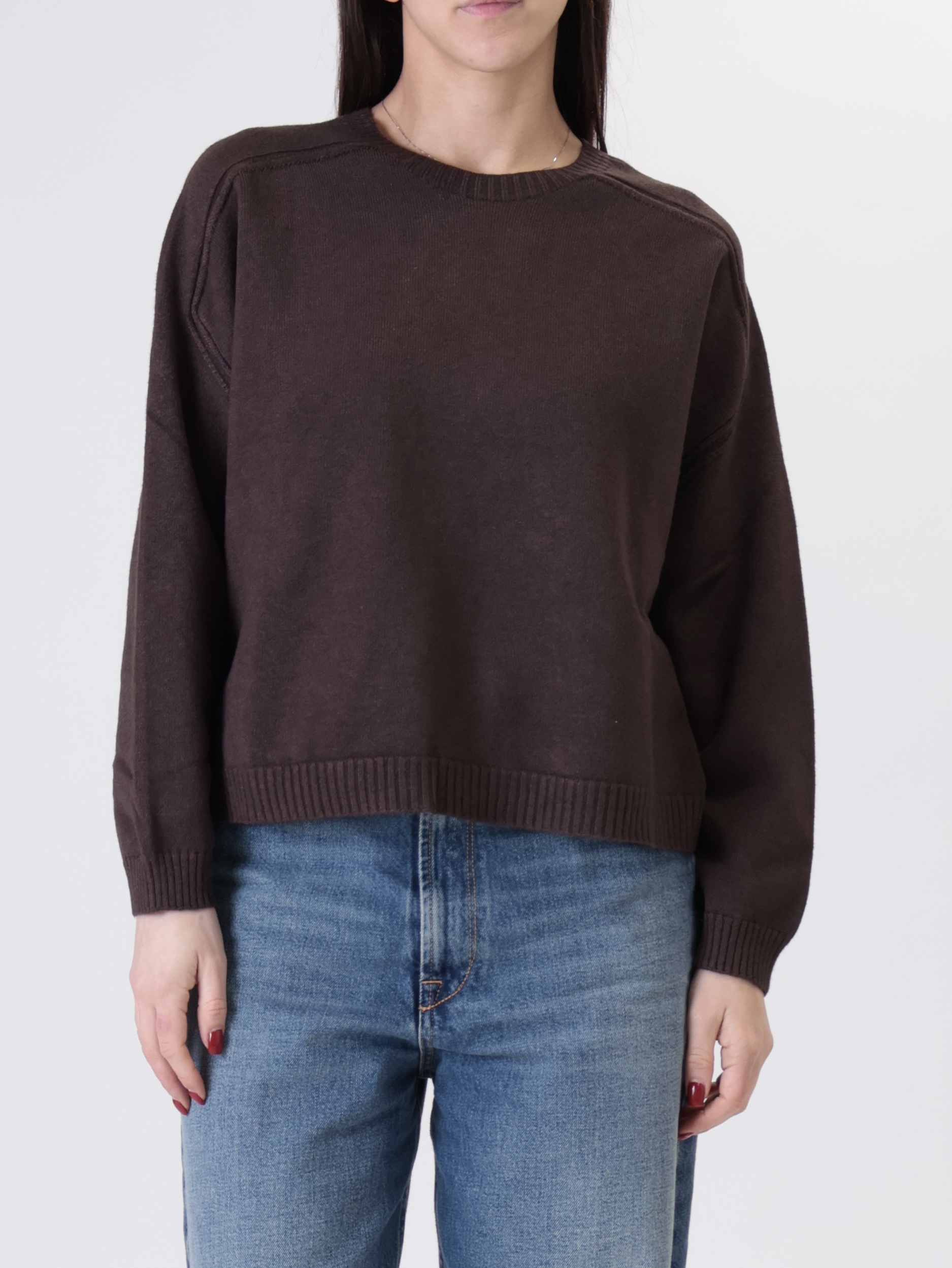 Girocollo calda viscosa moro