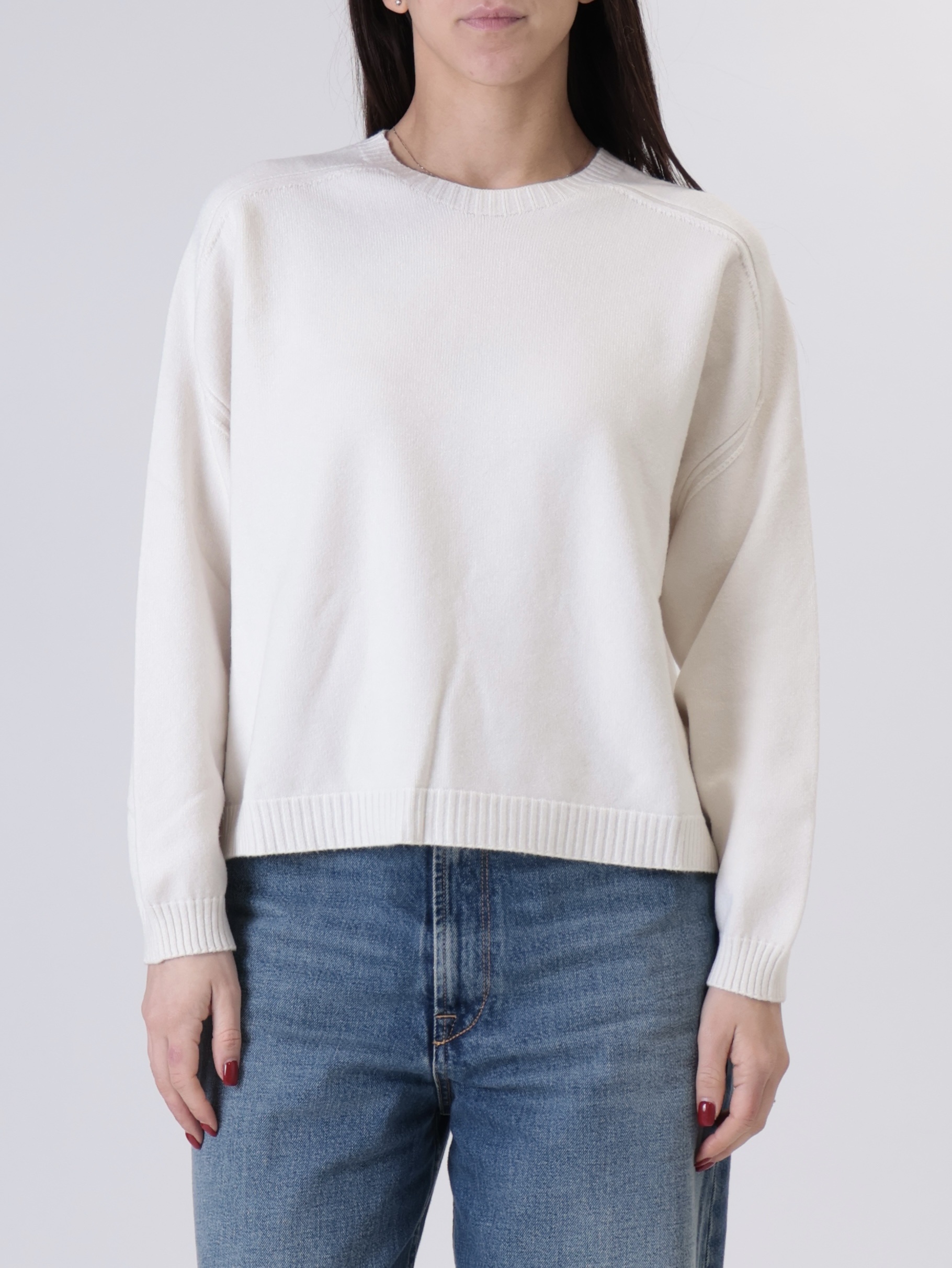 Girocollo calda viscosa panna