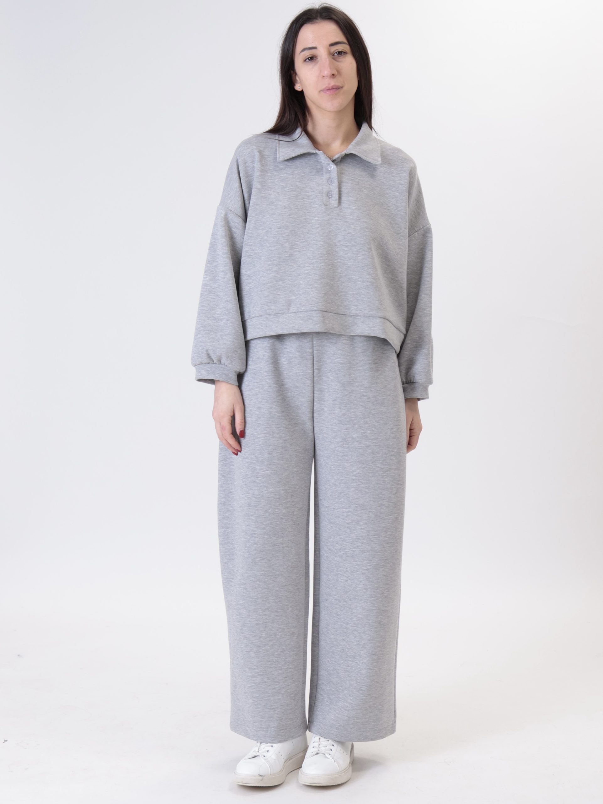 Polo Brooklyn bottoni grigio