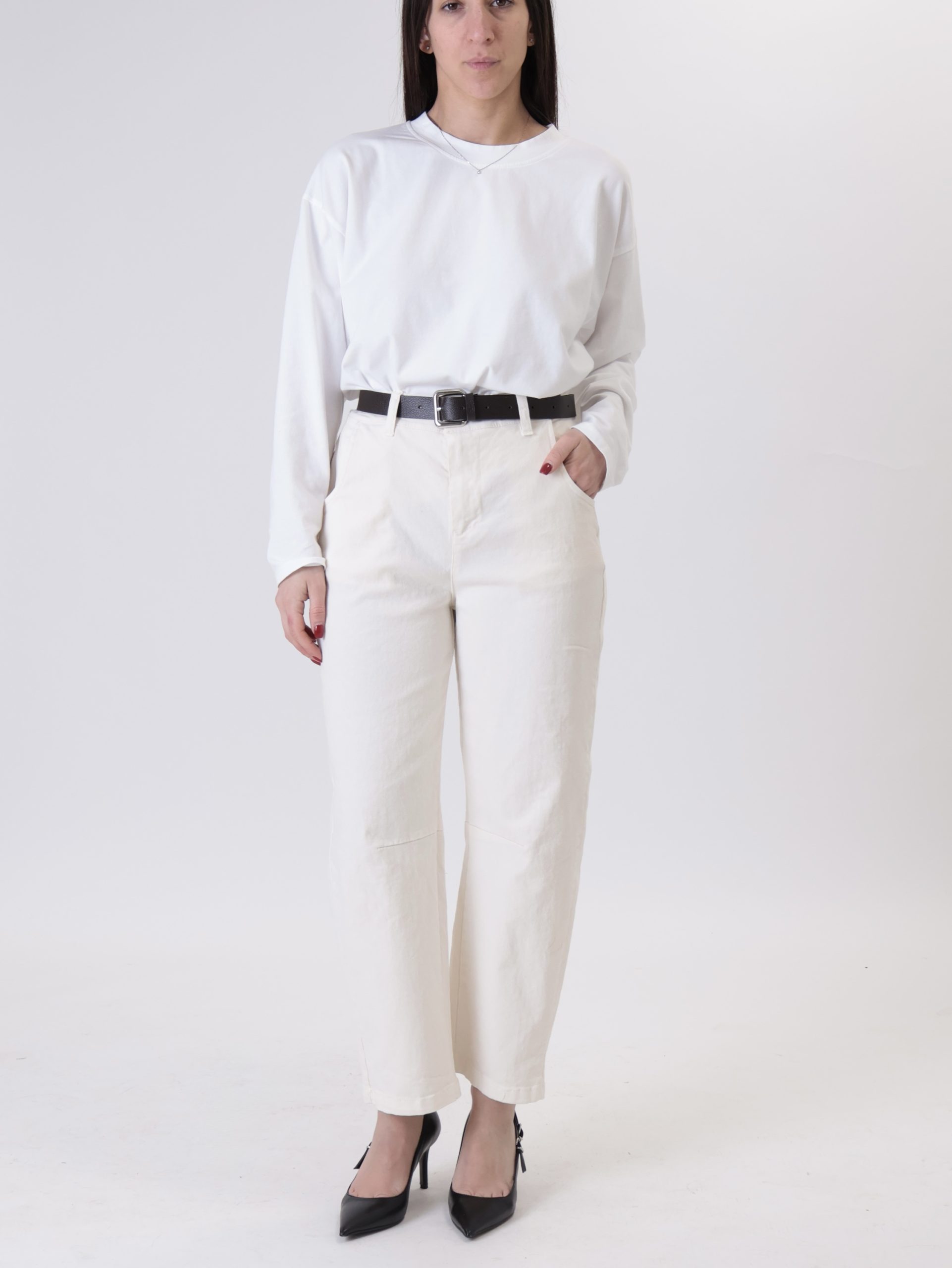 Pantalone cucitura burro