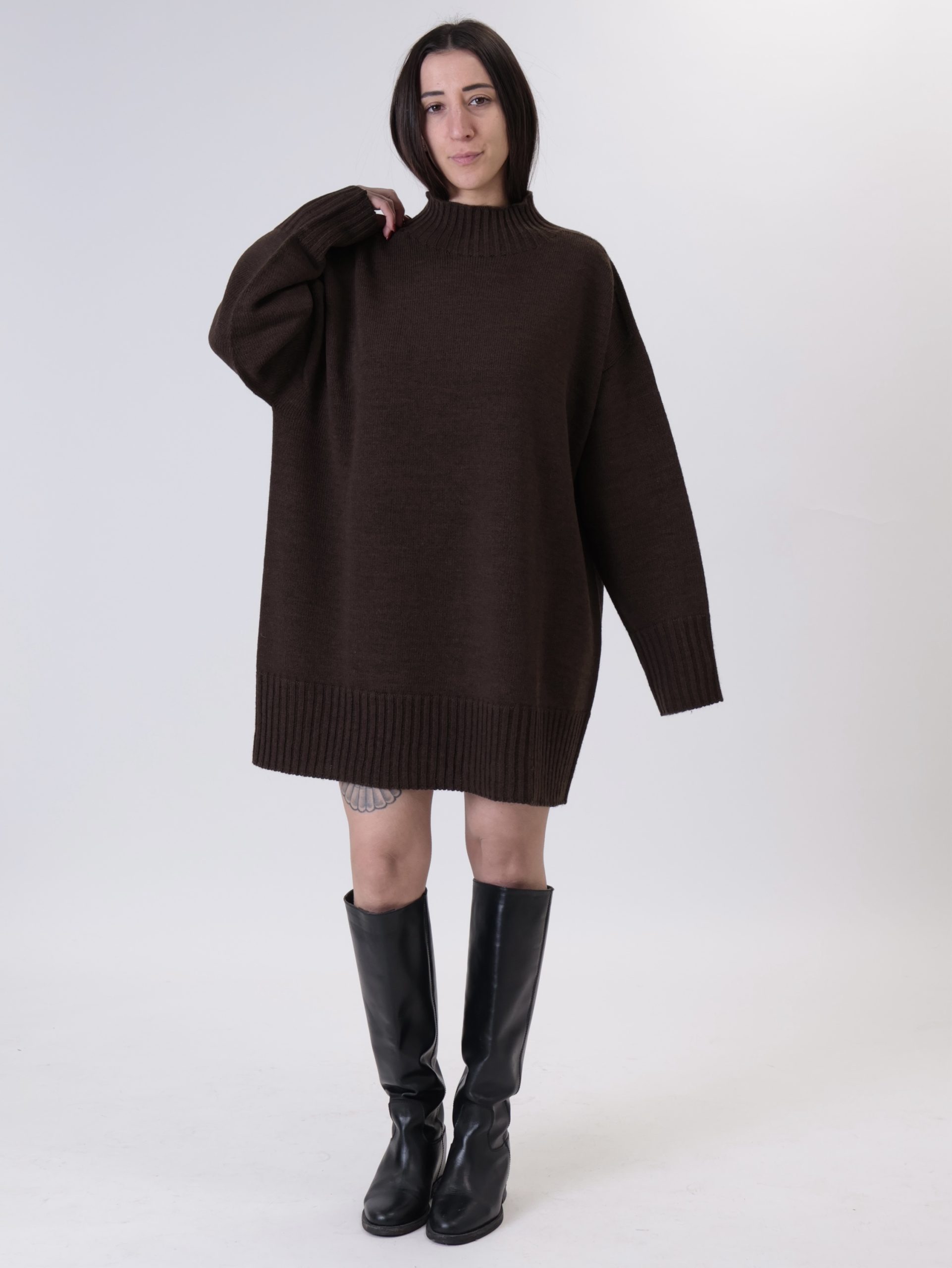 Mini abito lupetto moro