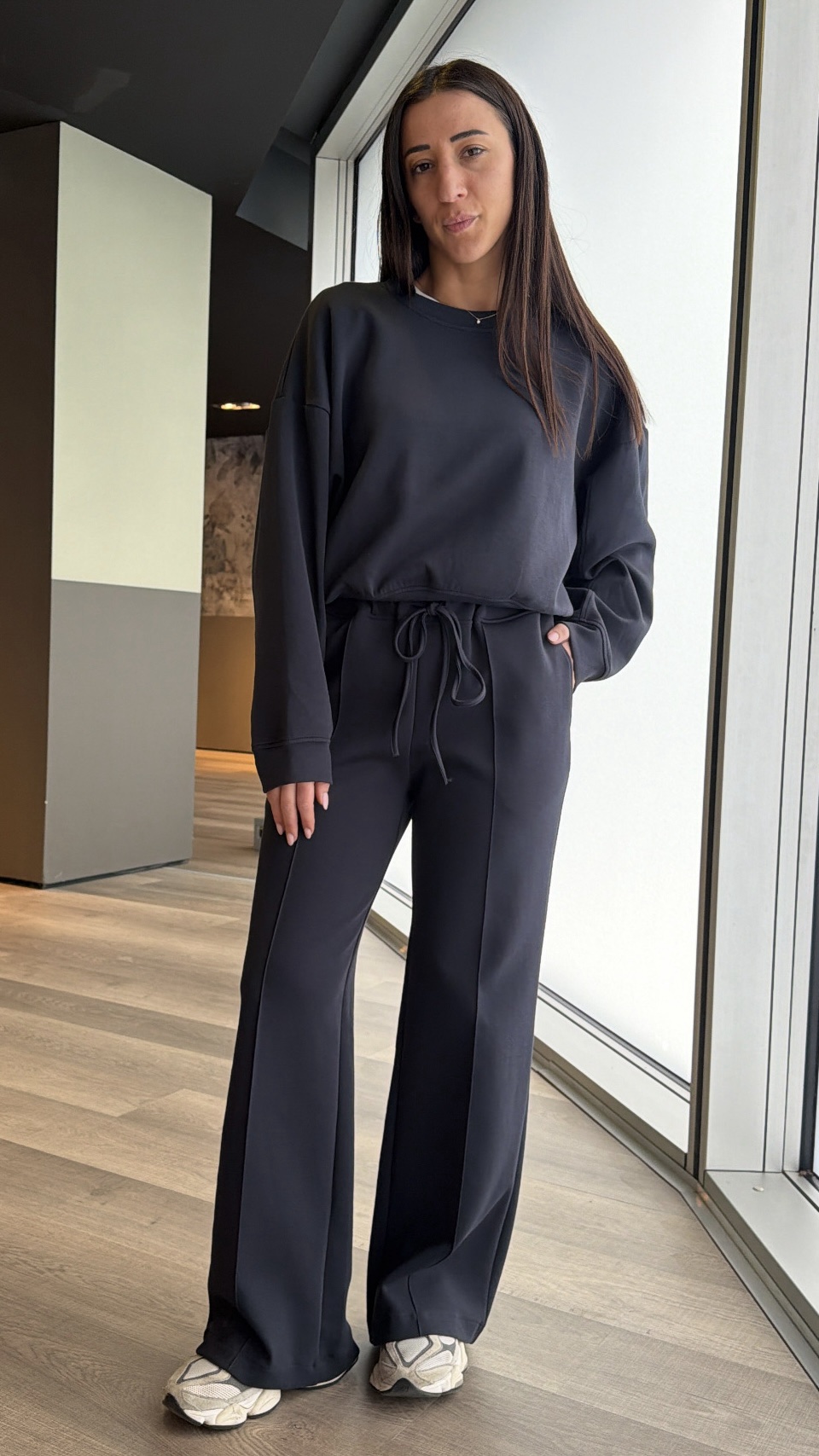 Felpa girocollo brooklyn blu