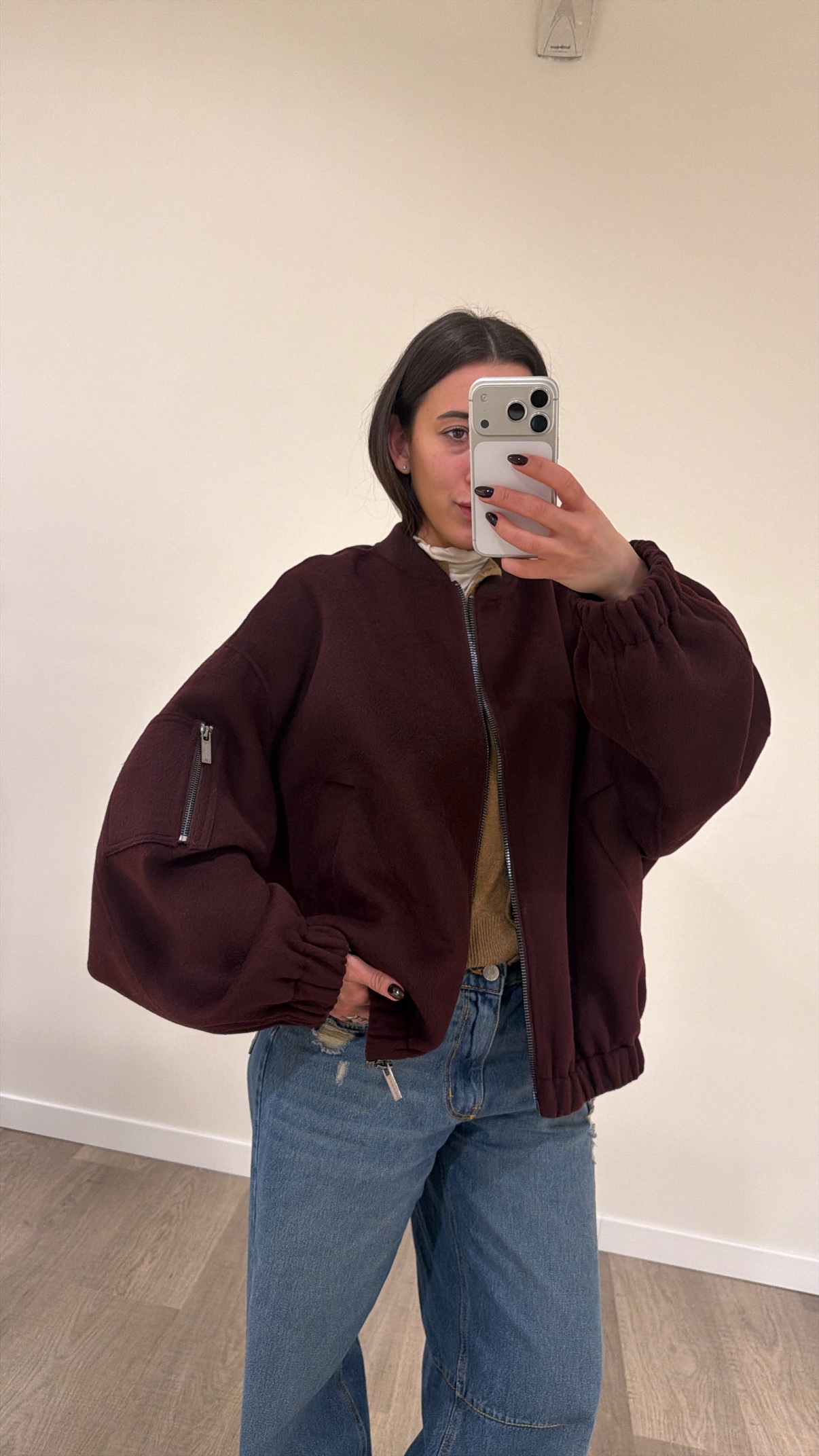 Bomber Handmade bordeuax