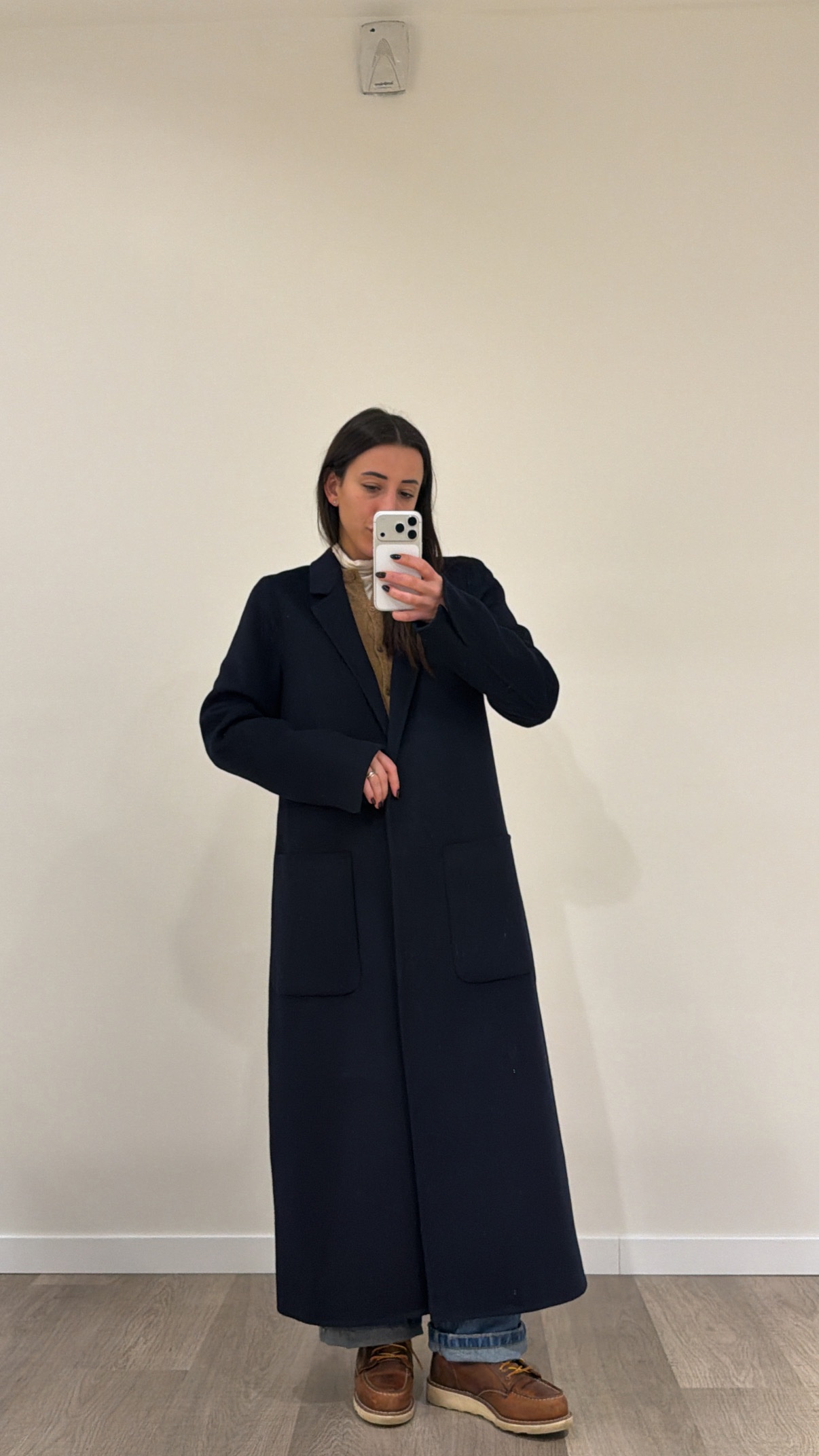 Cappotto un bottone blu