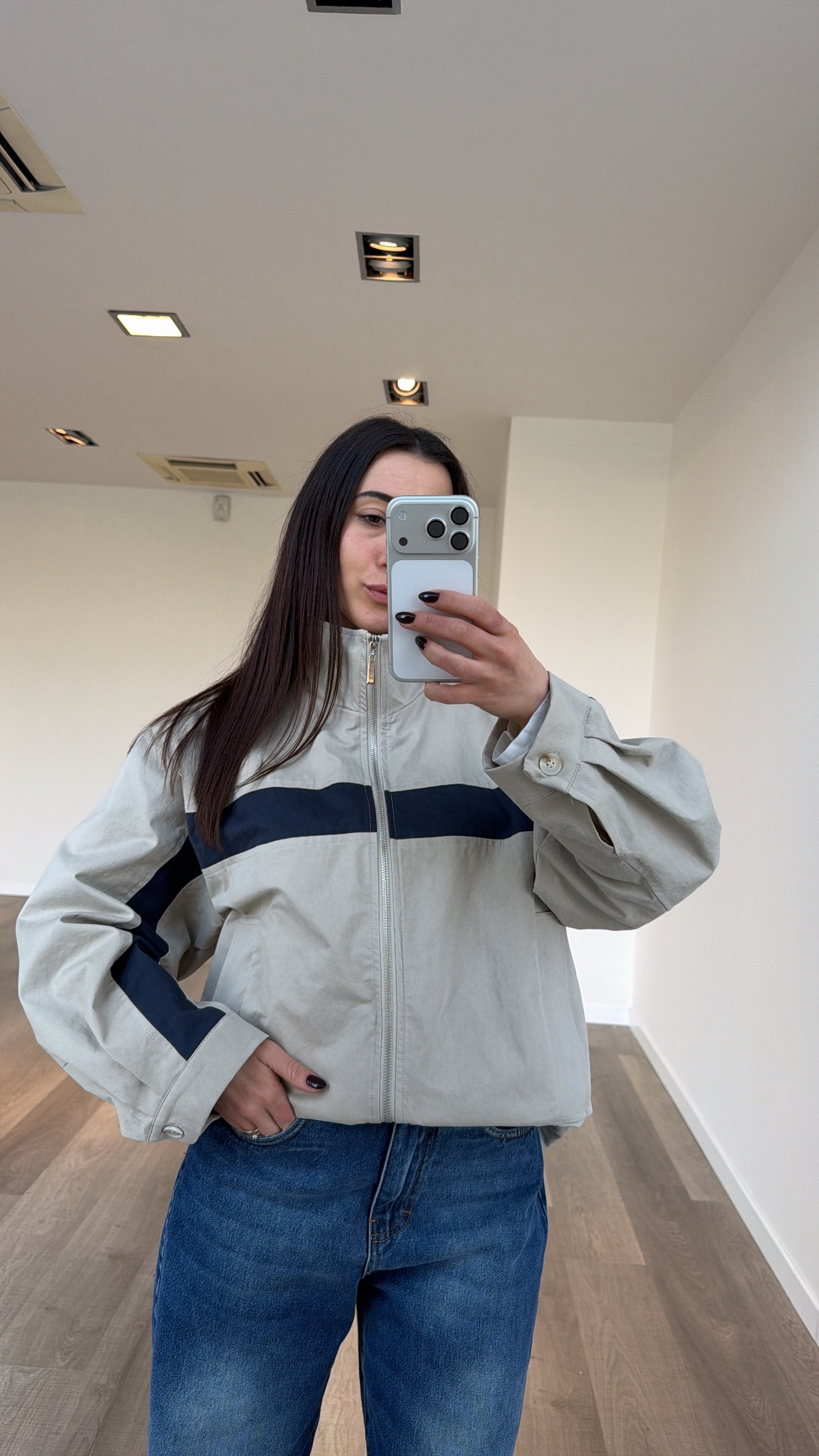 Giacca Lore panna/blu