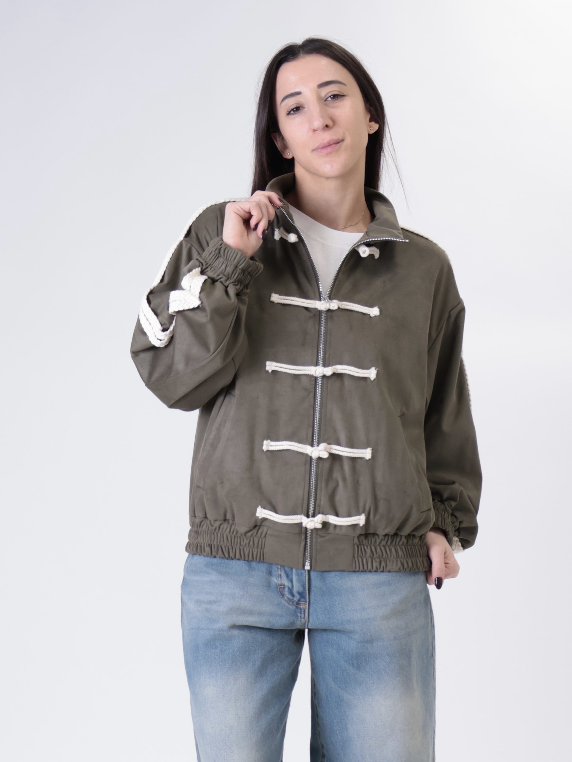 Giacca sportiva alamari militare