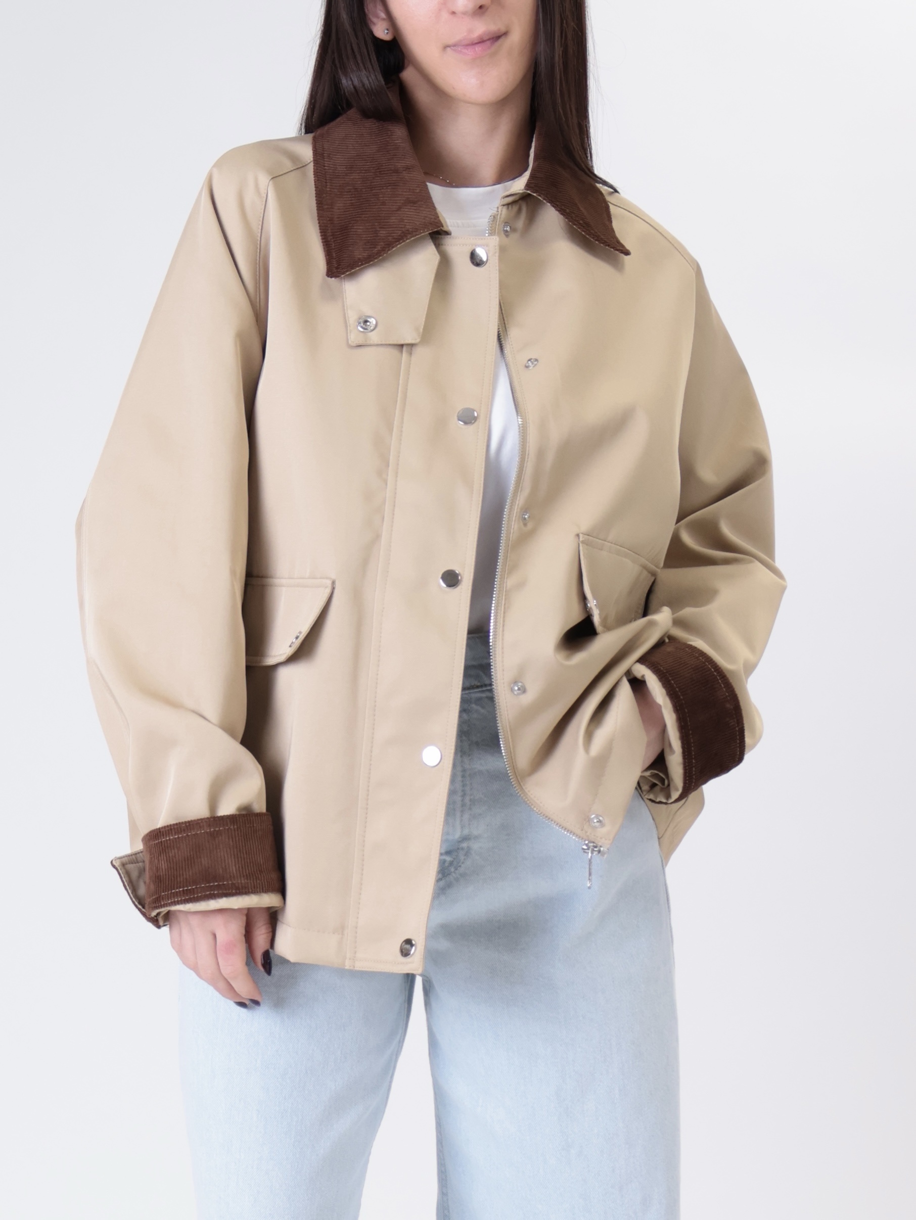 Giacca cotone cammello