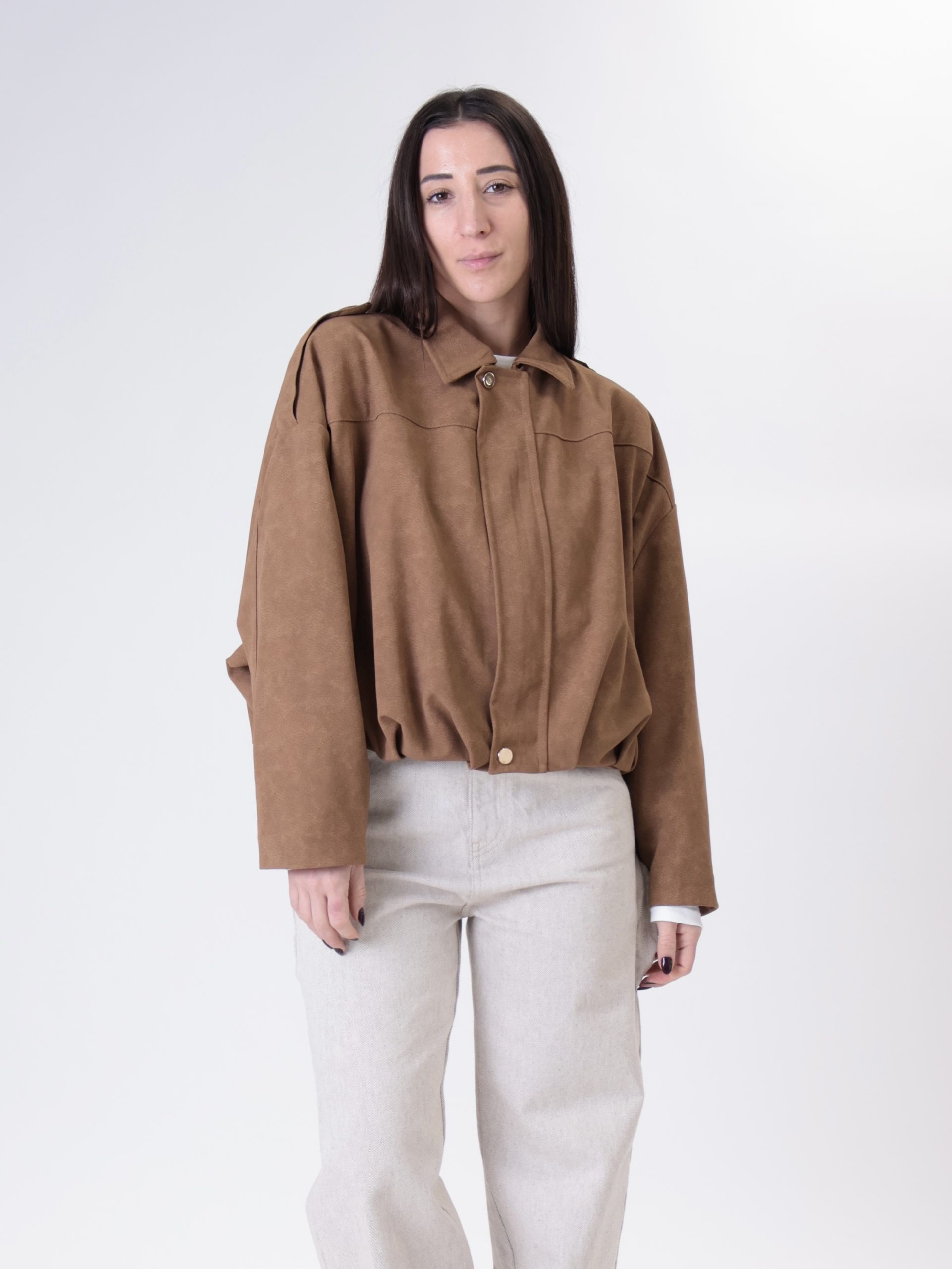 Bomber palloncino camoscio