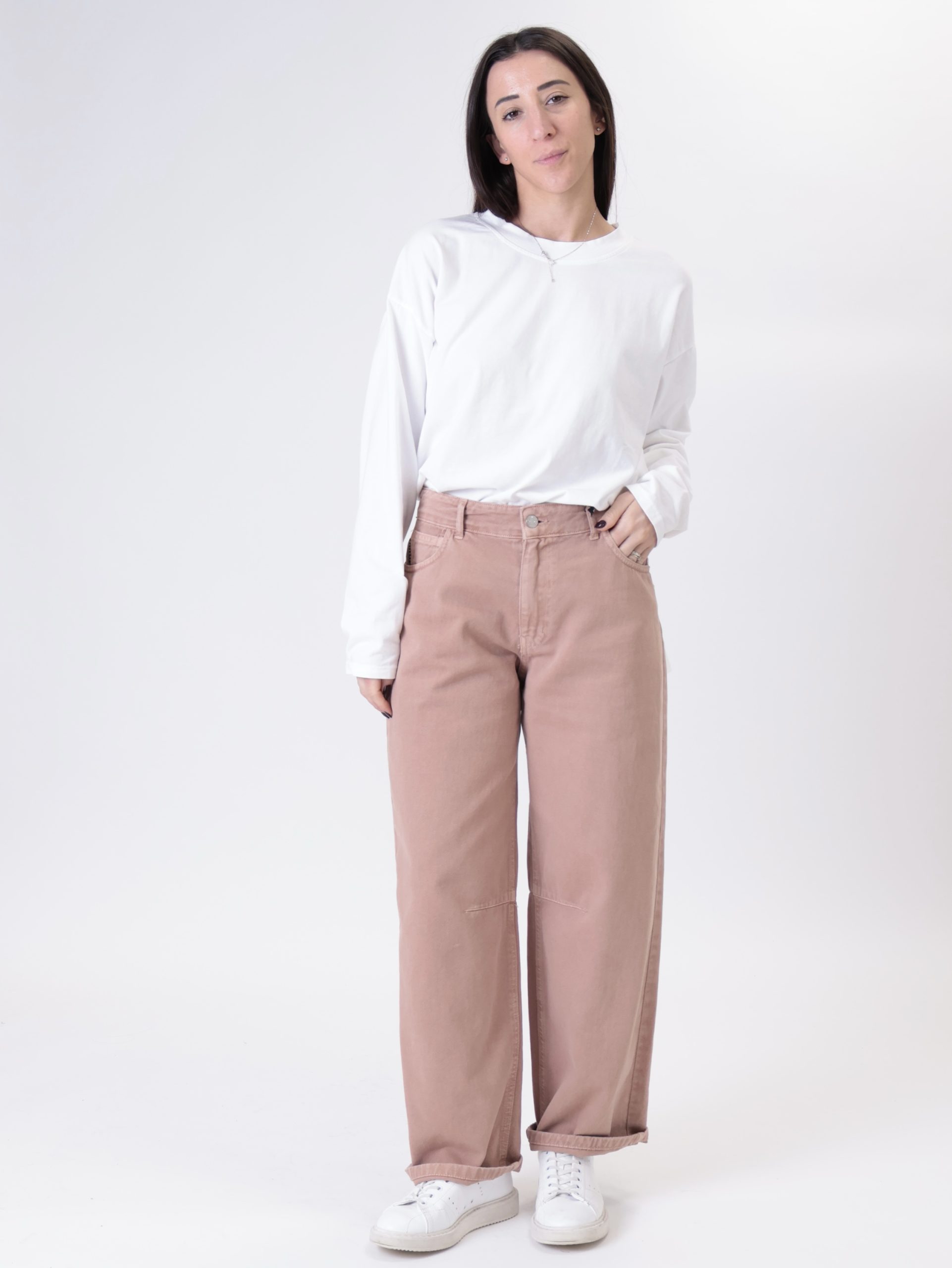 Jeans judo rosa antico