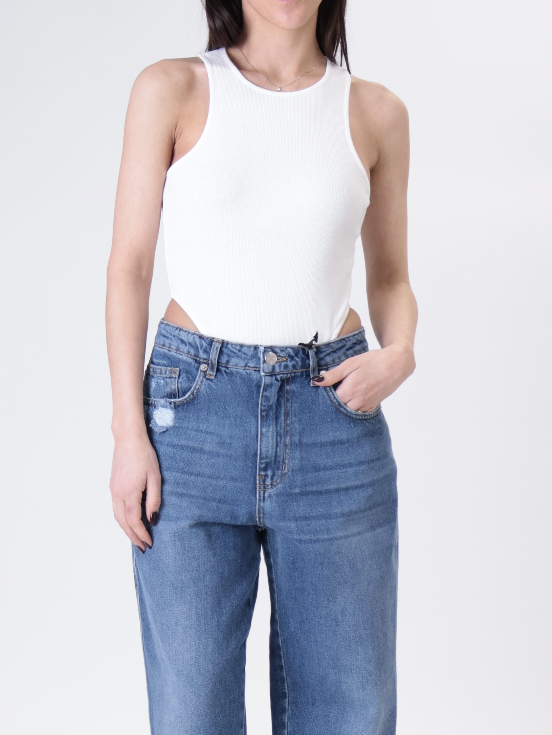 Body sgambato bianco