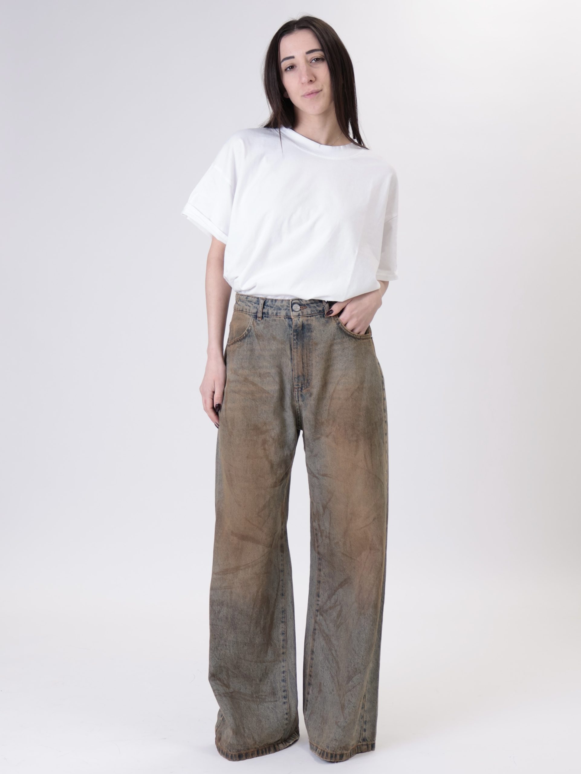 Jeans amelie spalmato