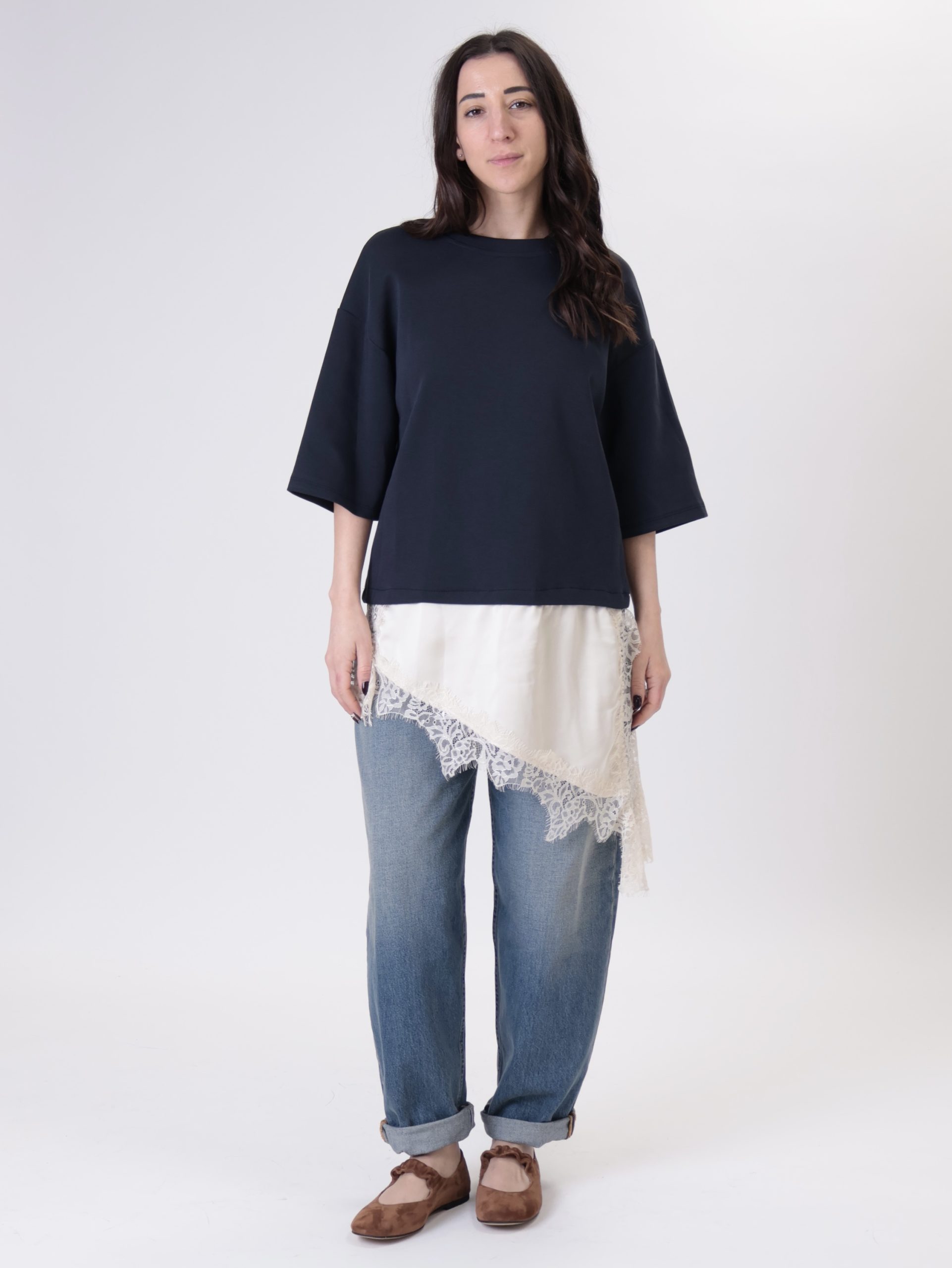 T-shirt con lingerie blu PREORDINE 17/02