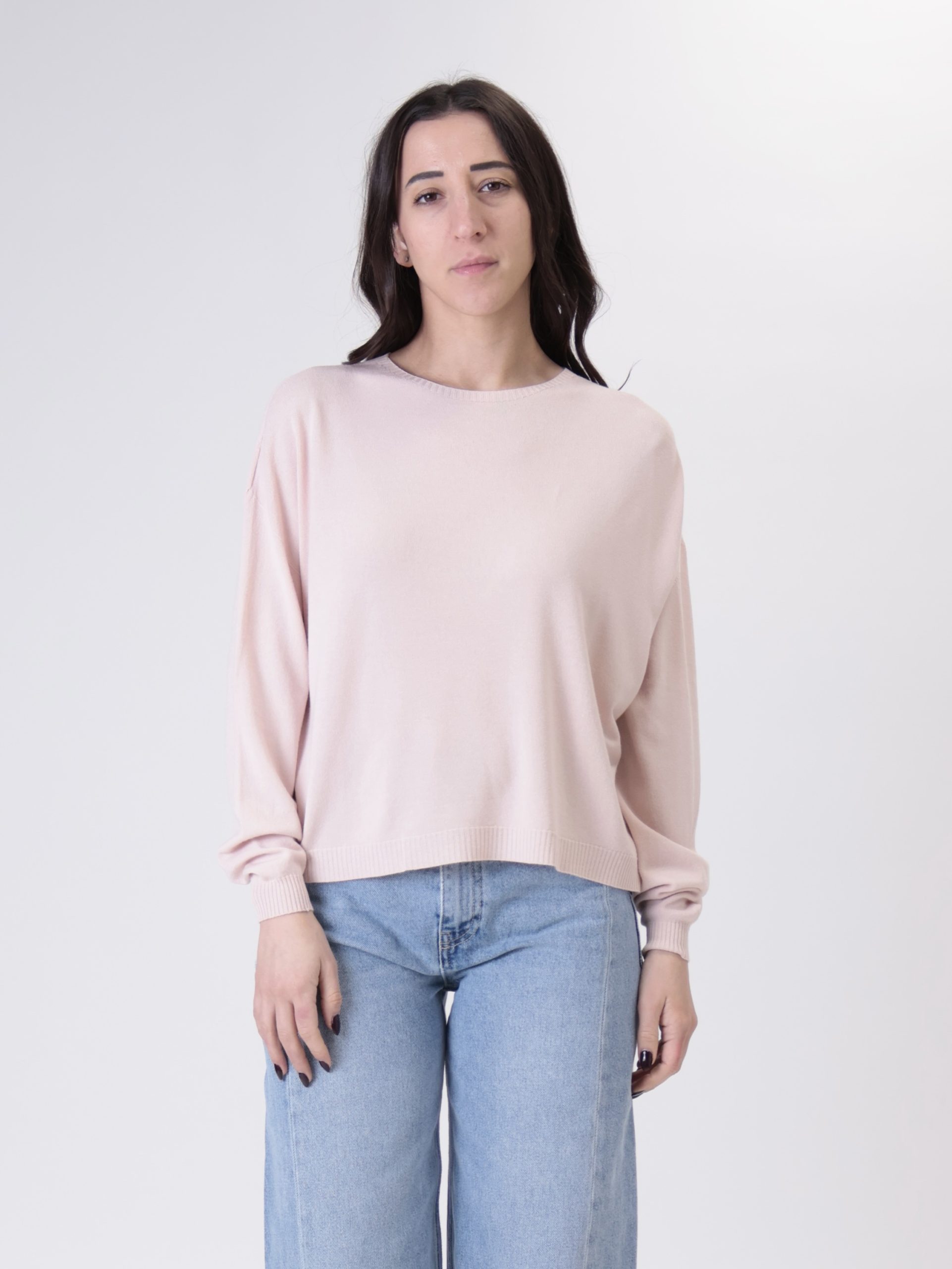 Pullover scatola viscosa cipria