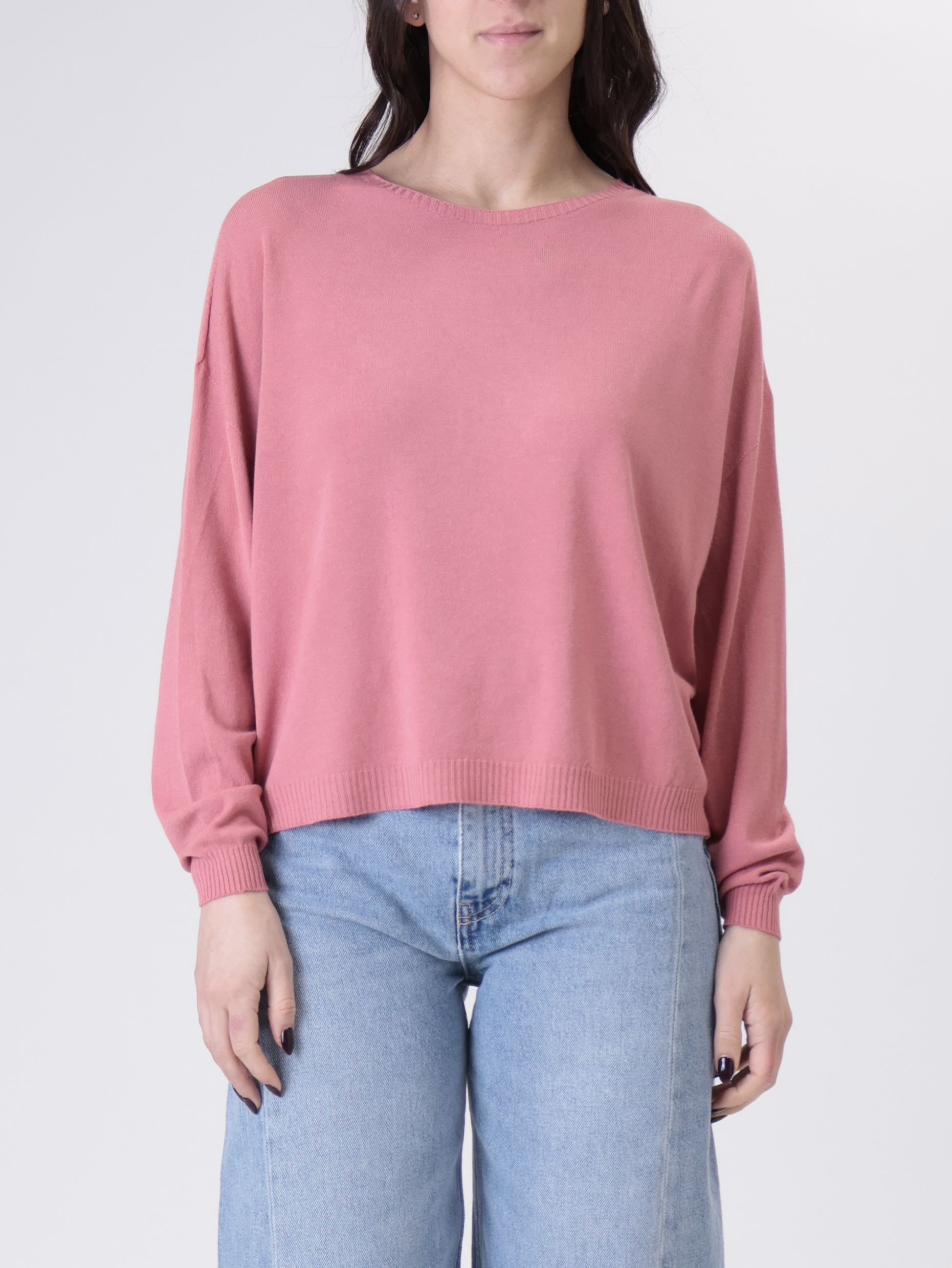 Pullover scatola viscosa rosa