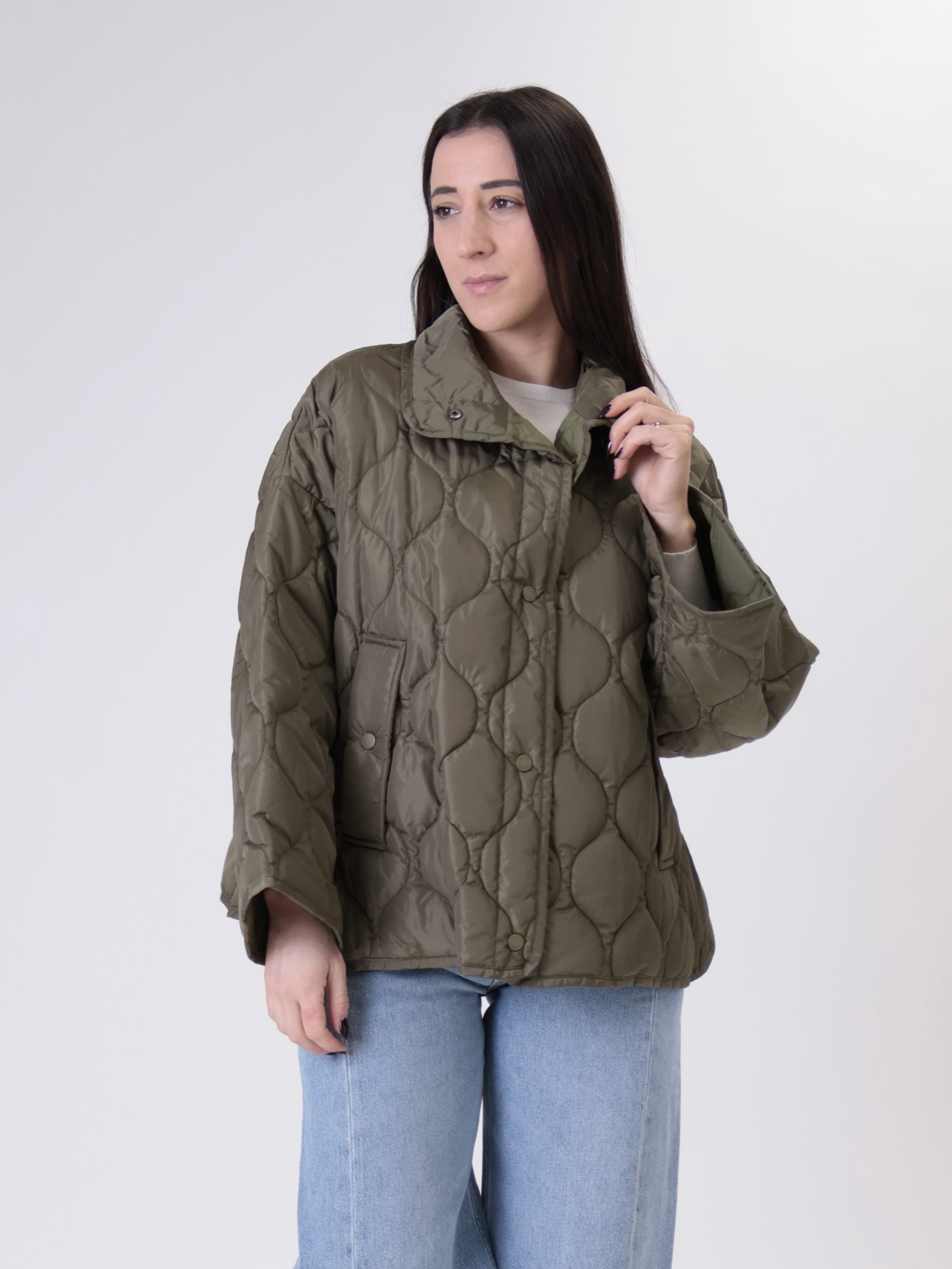 Piumino colletto militare