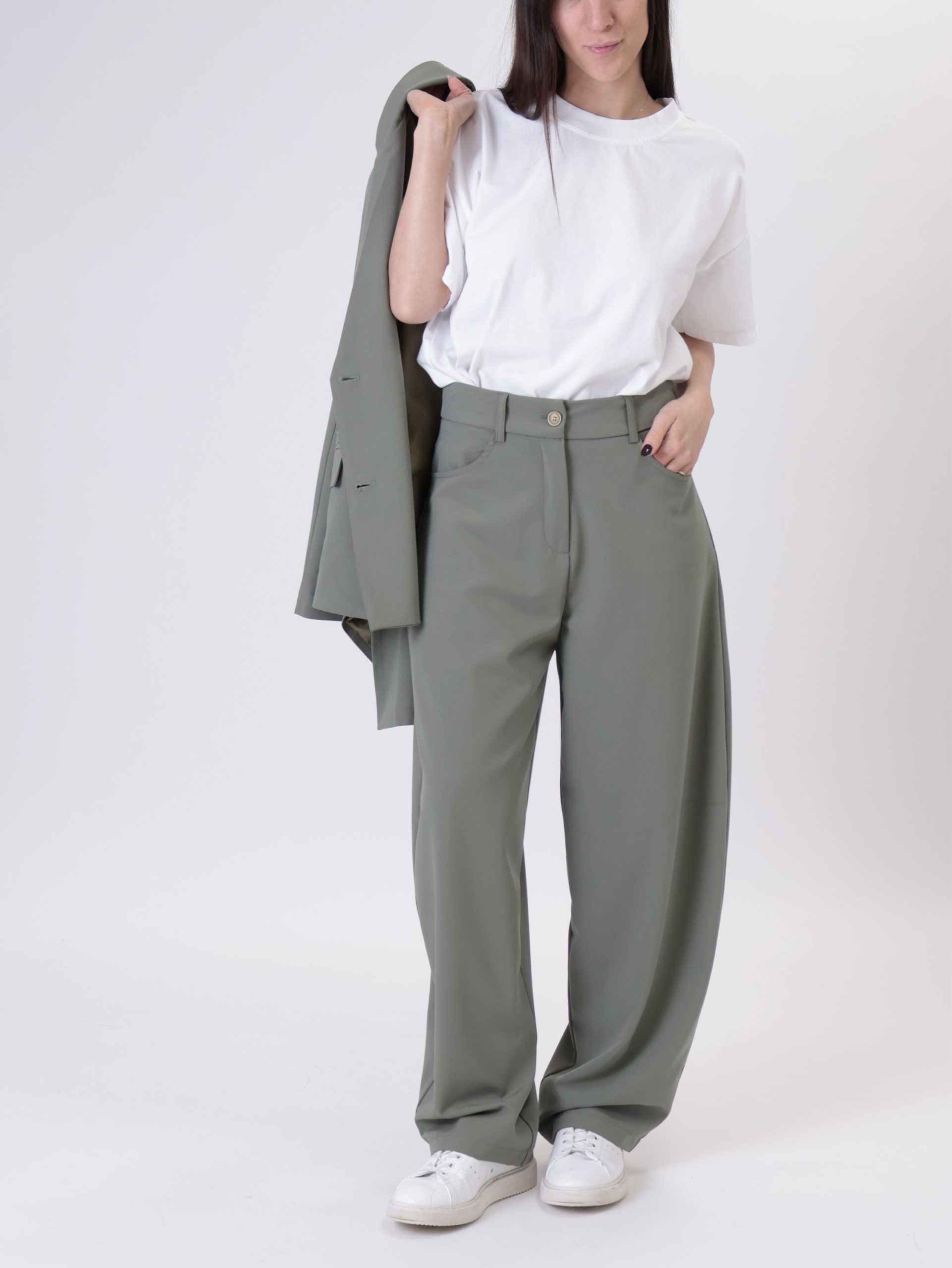 Pantalone nova barrel salvia