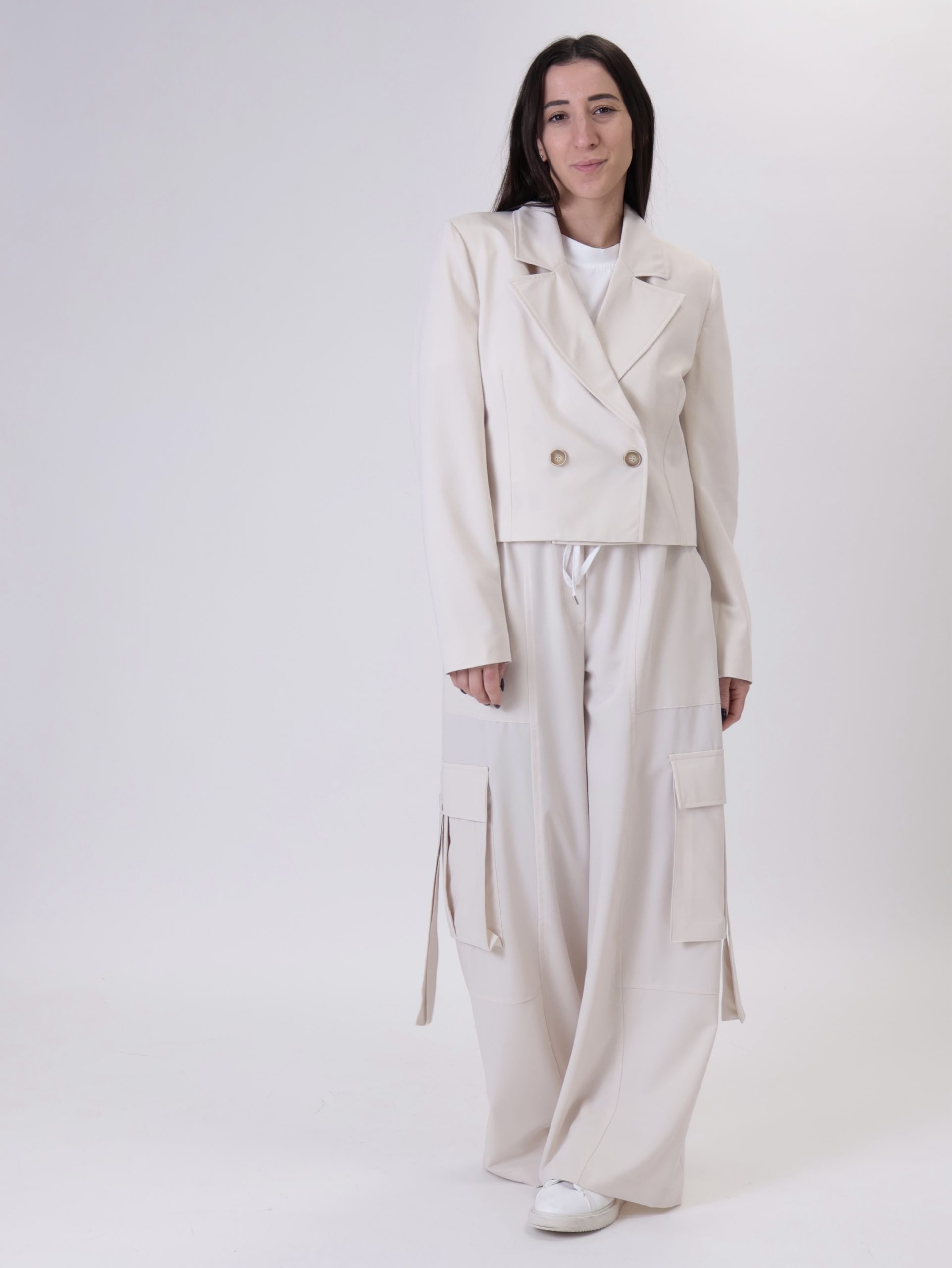 Giacca nova crop burro