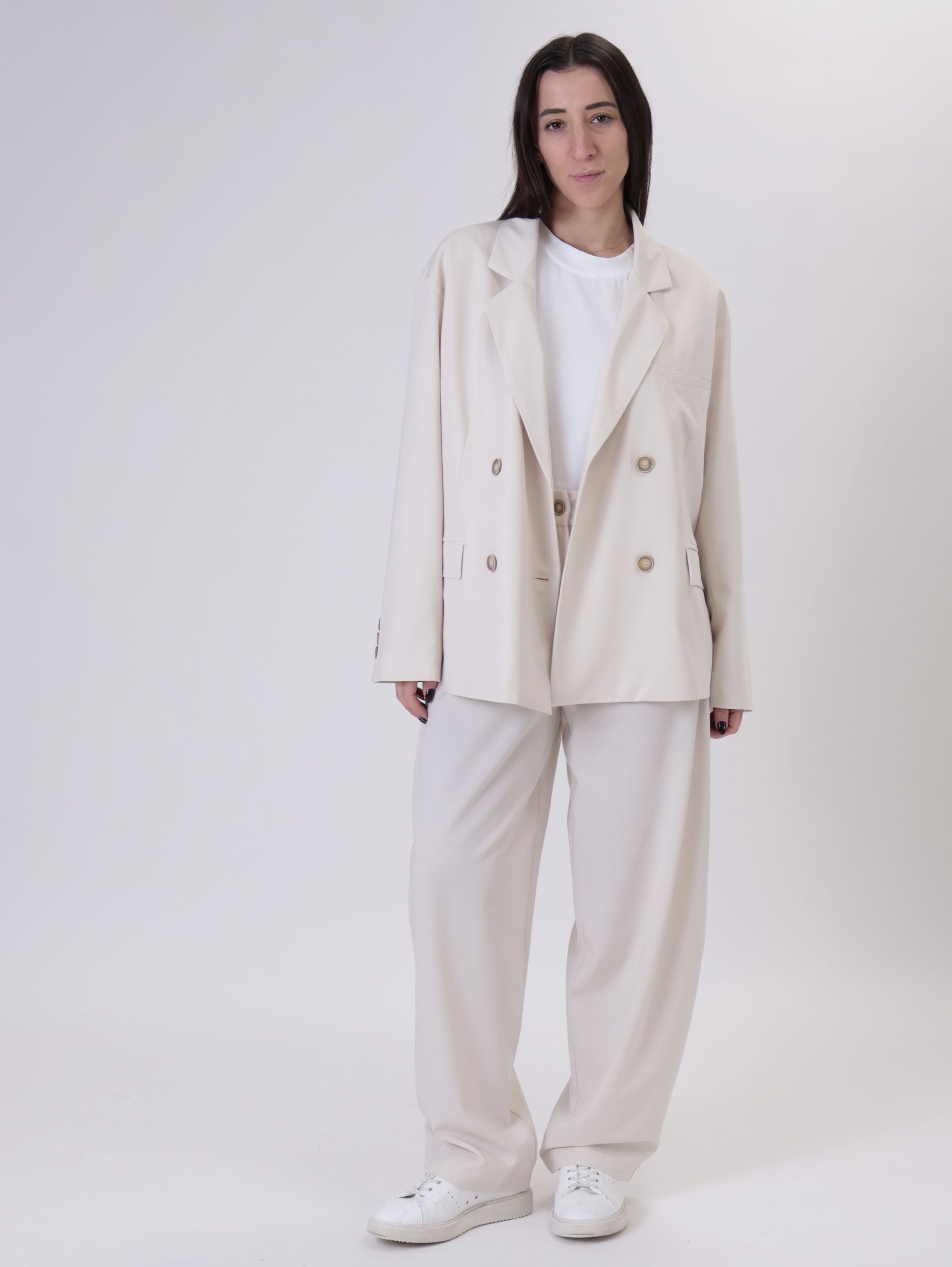 Giacca nova doppio petto burro