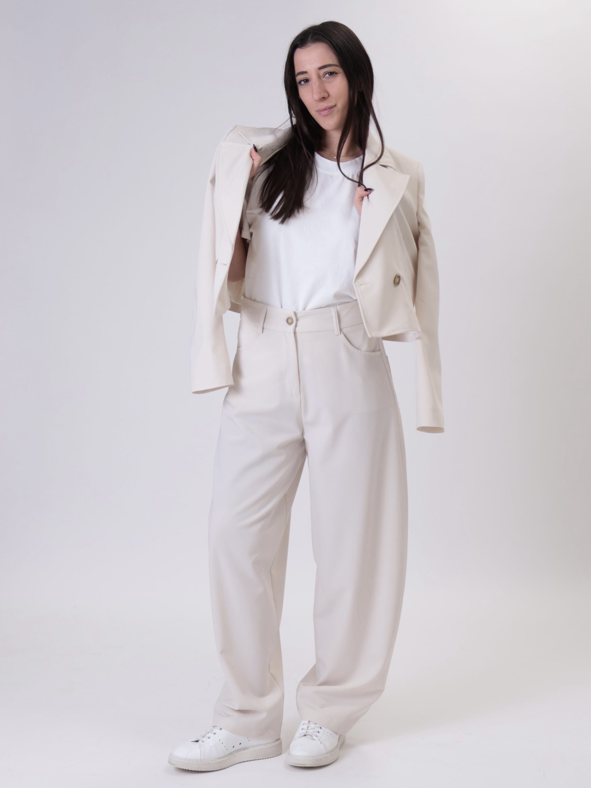 Pantalone nova barrel burro