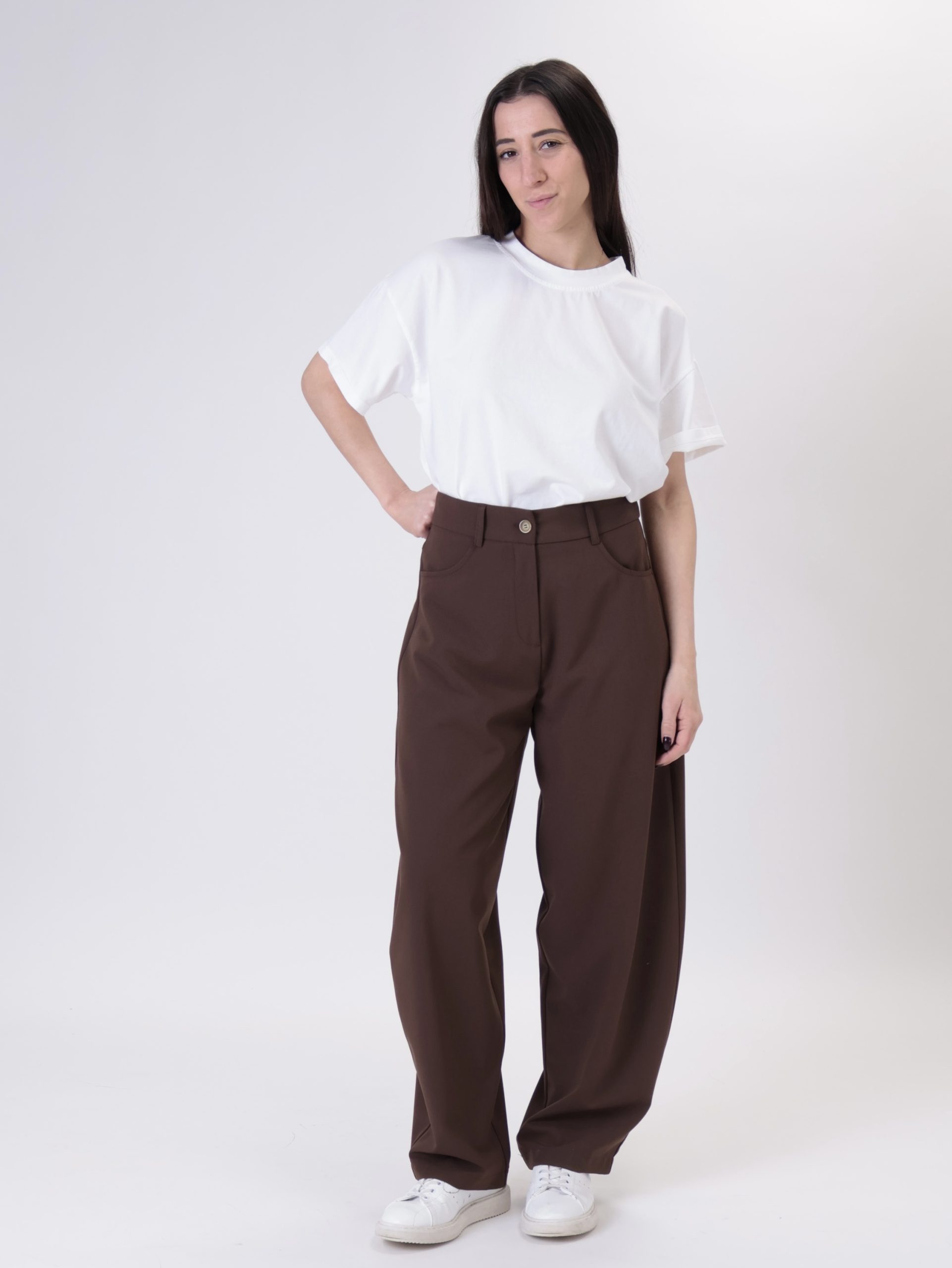 Pantalone nova barrel moro