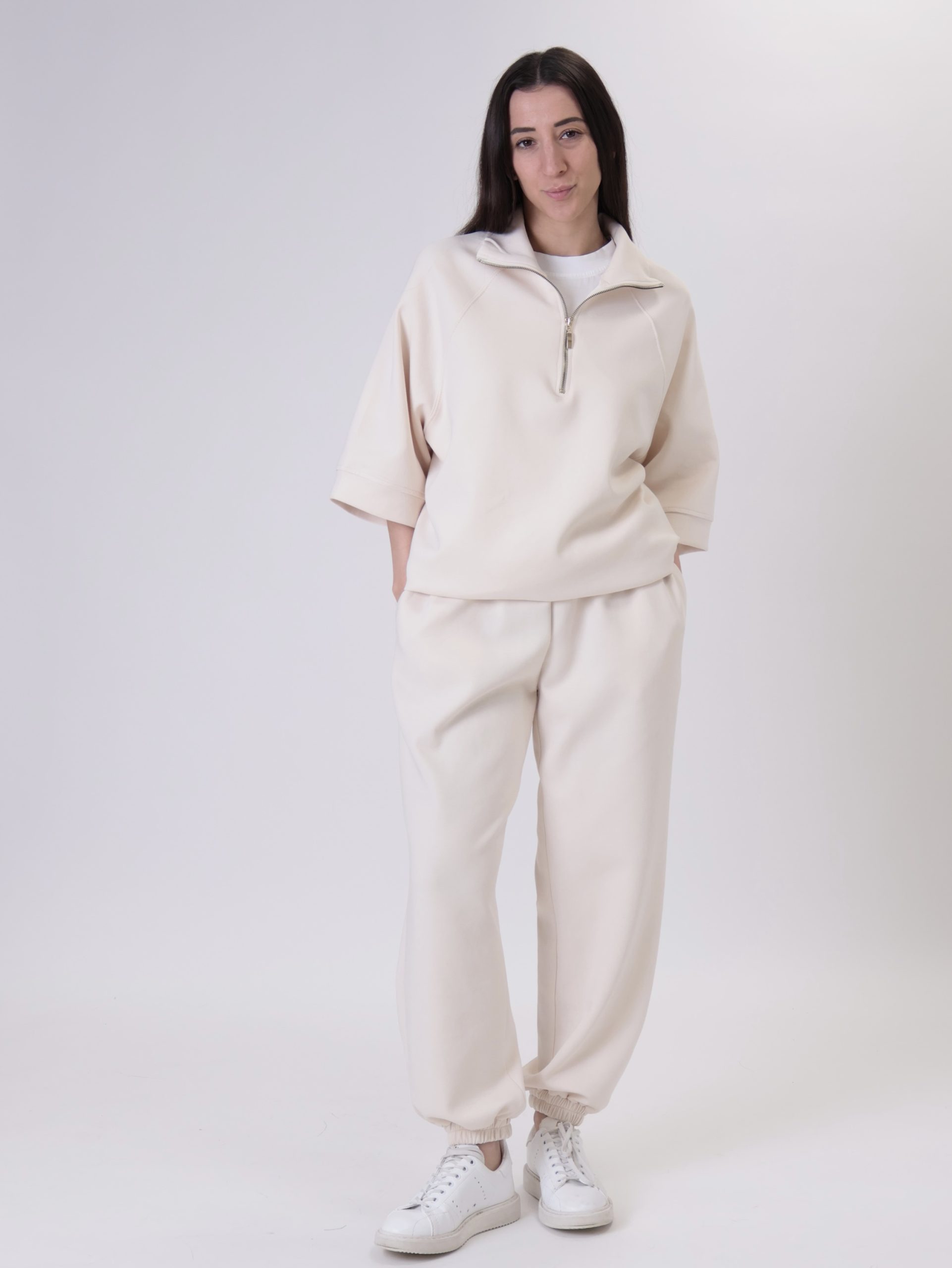 Pantalone giulia polsino avorio