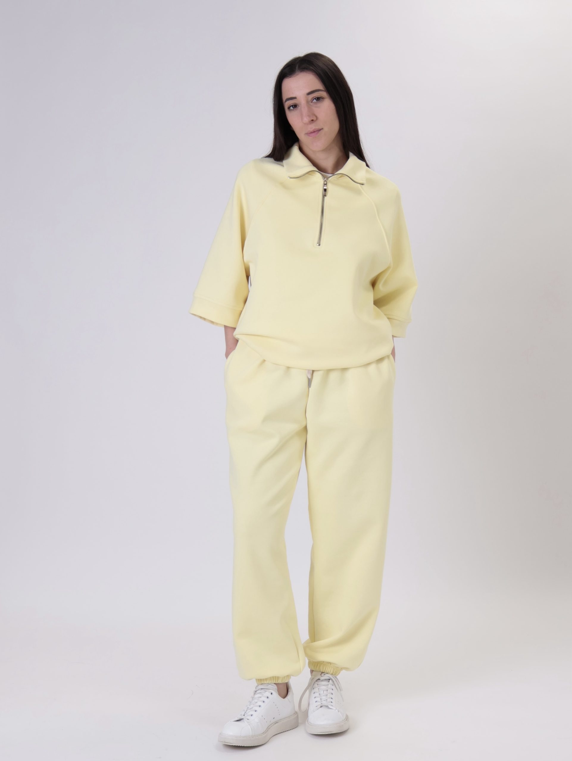 Pantalone giulia polsino giallo