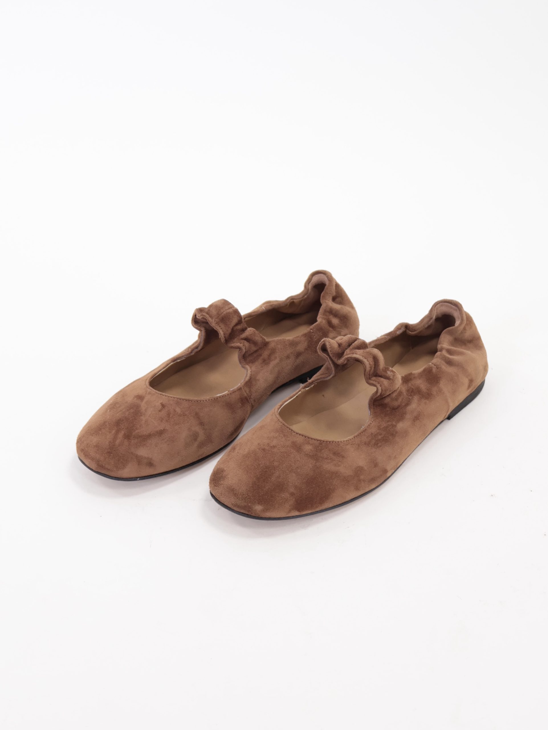 Ballerina fibbia elastica camoscio visone