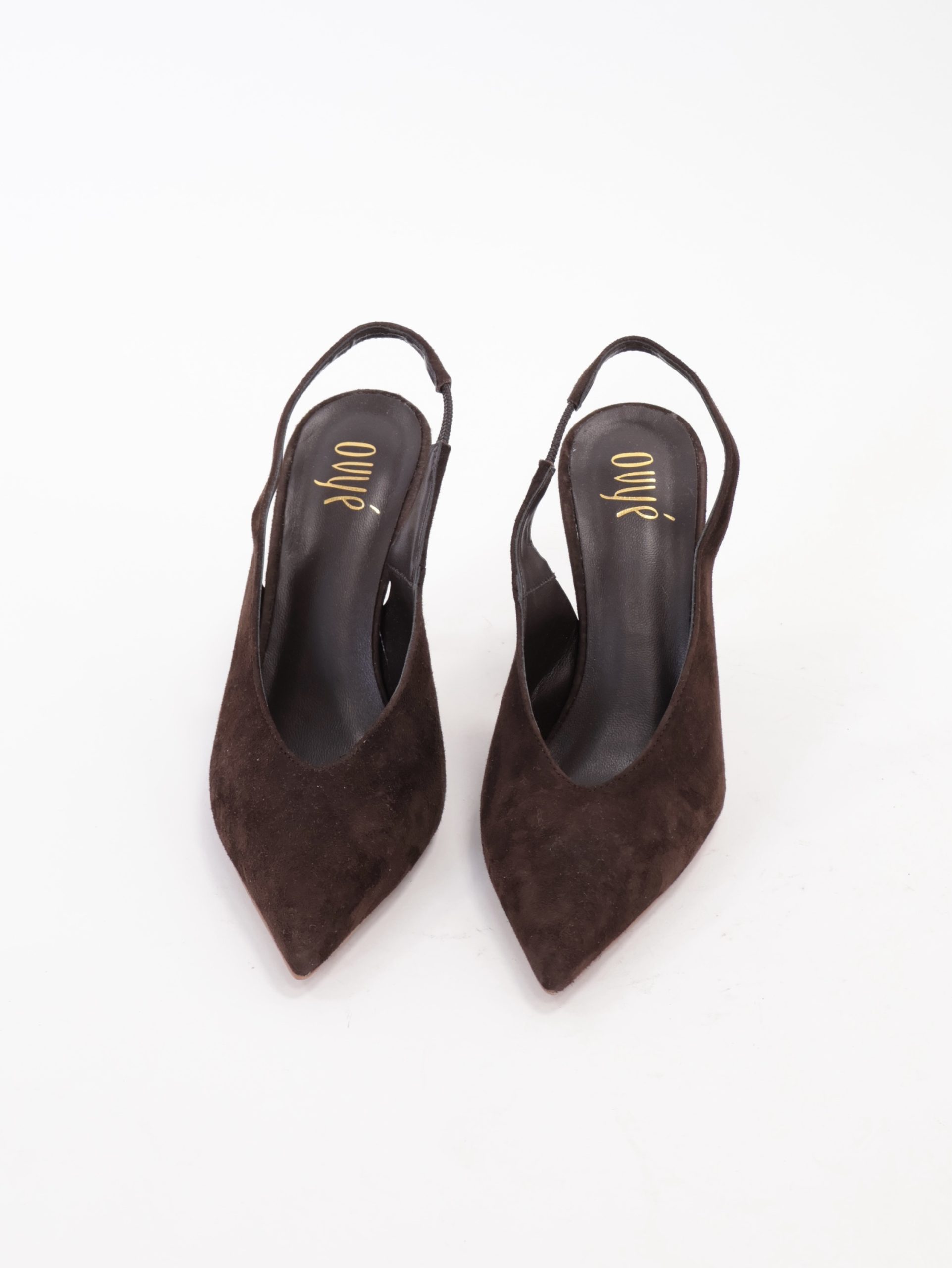 Slingback scamosciata moro