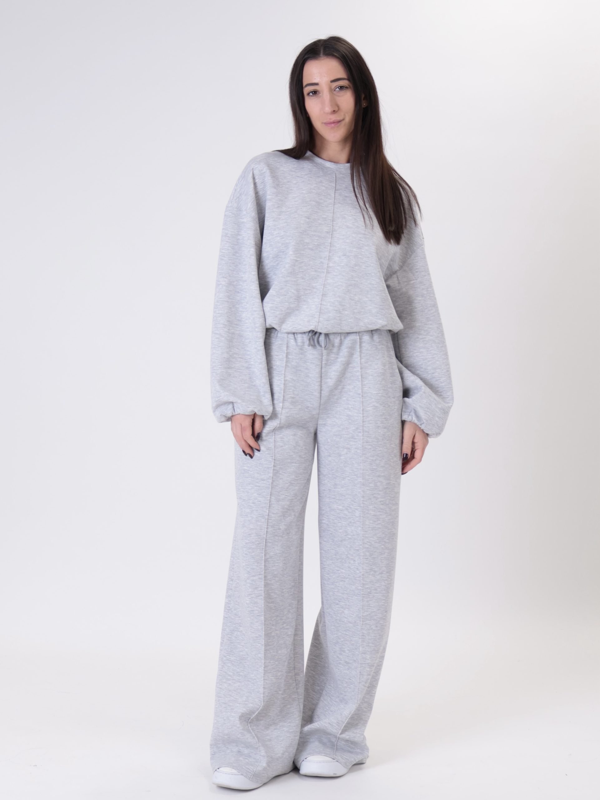 Pantalone  cucitura centrale grigio