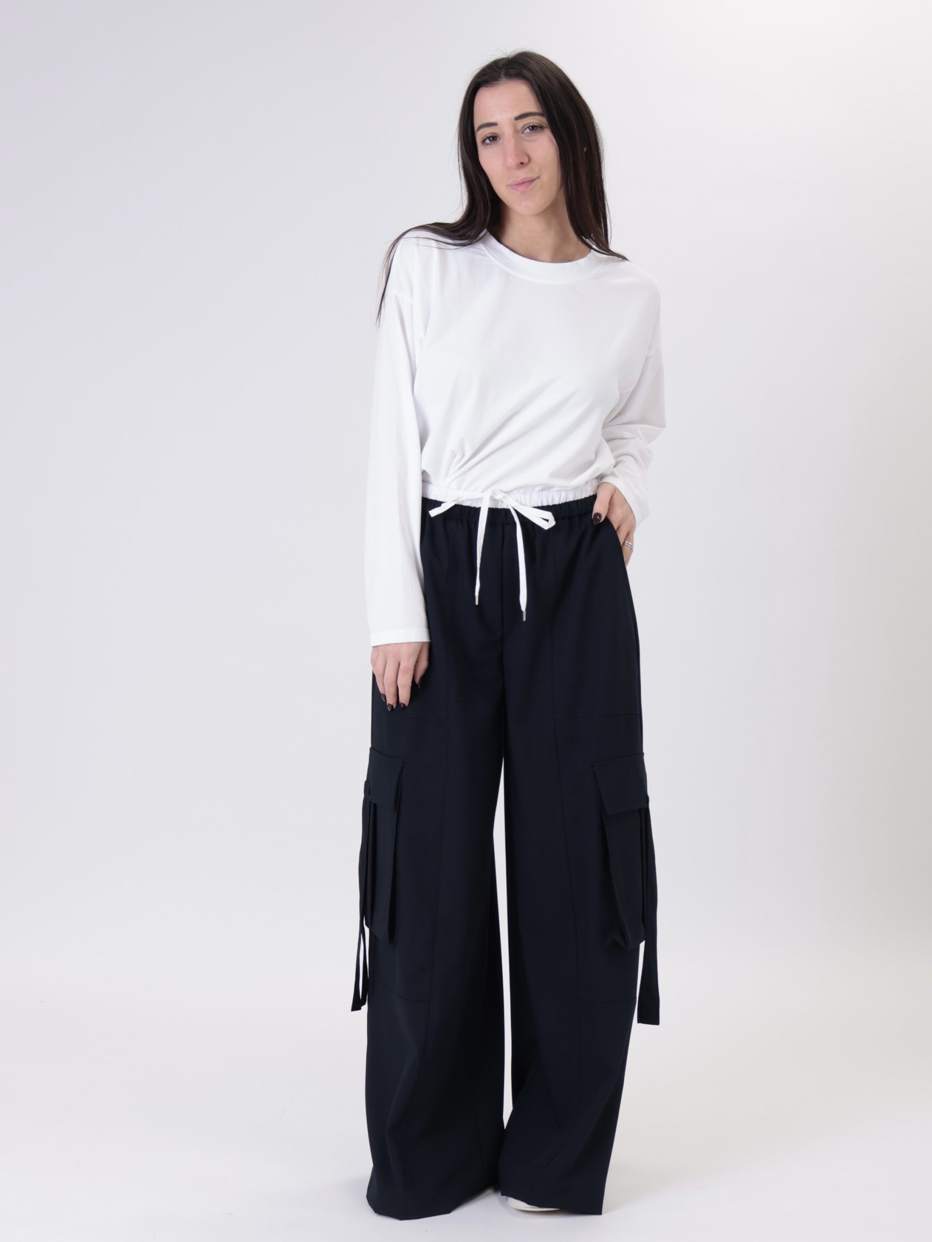 Pantalone nova cargo blu