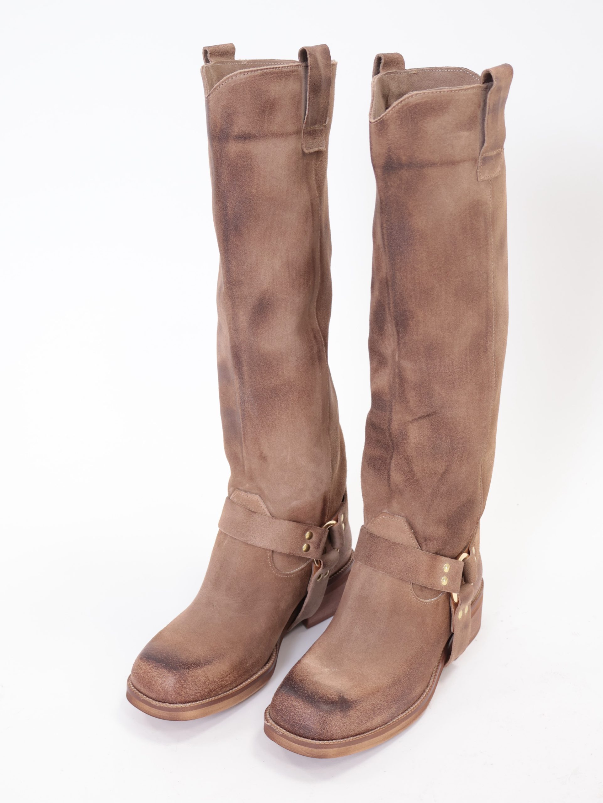 Stivale camoscio tortora