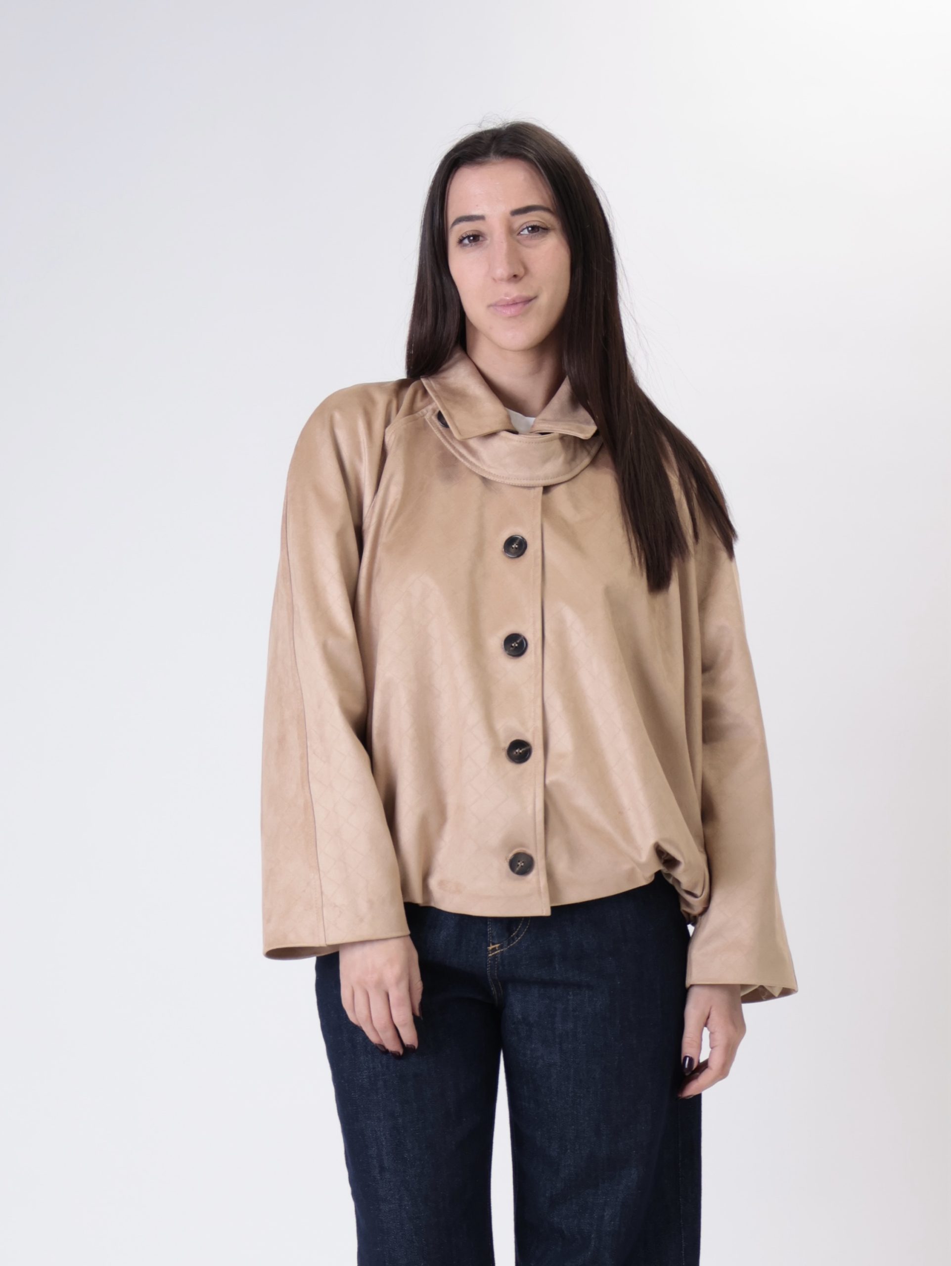 Bomber intrecciato Suede beige