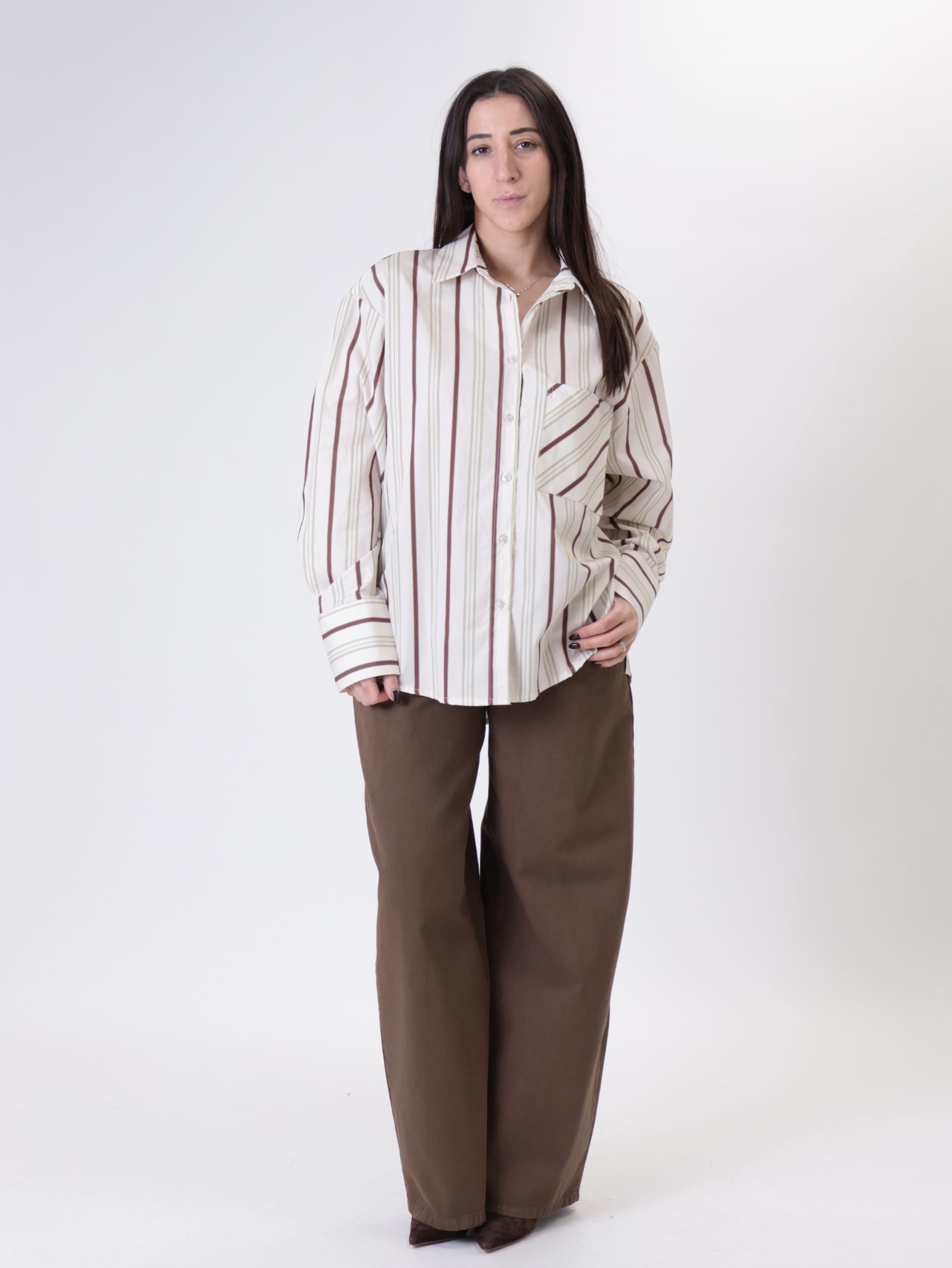 Camicia riga burro/moro