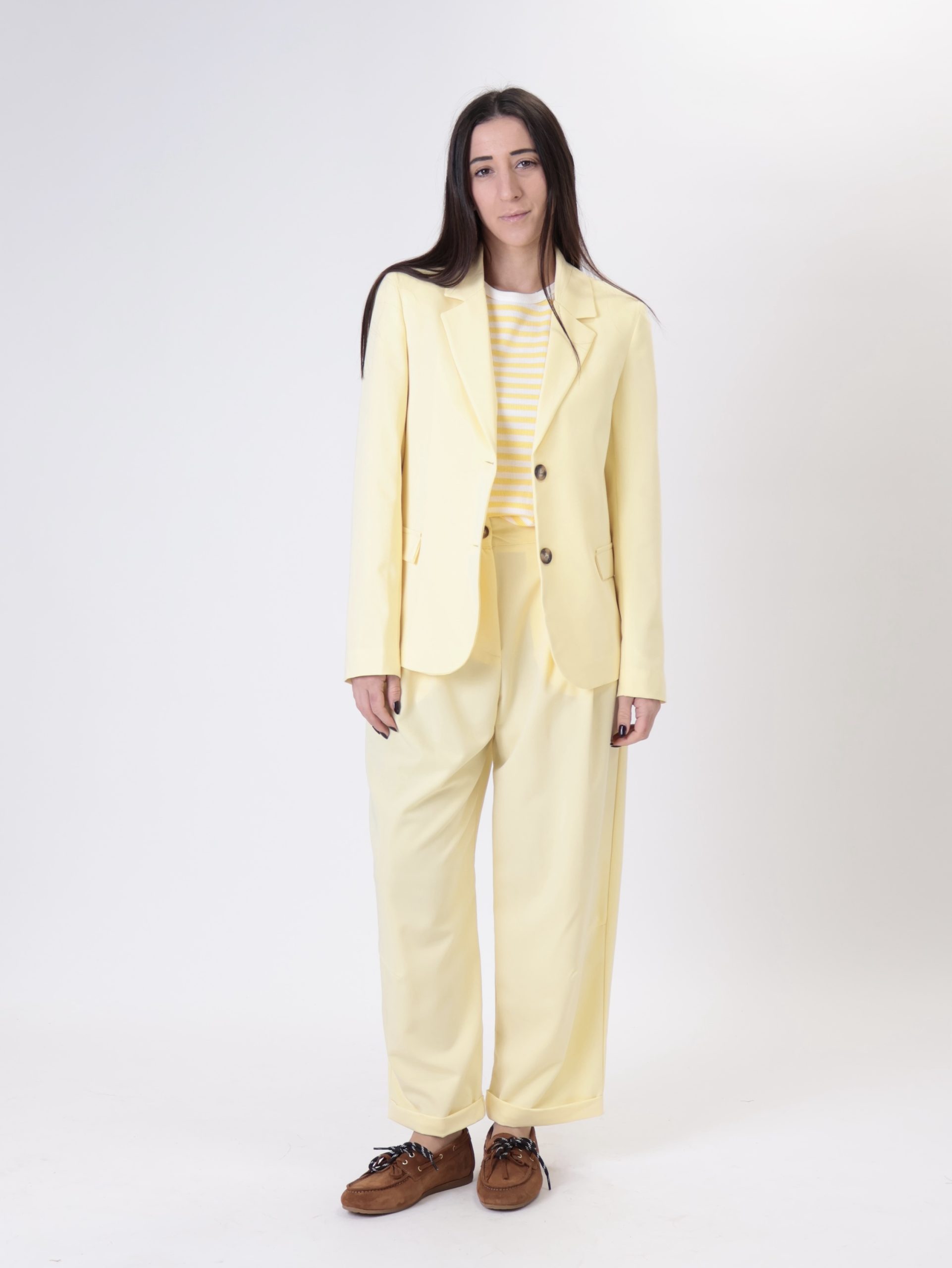 Giacca basic "diretta" giallo