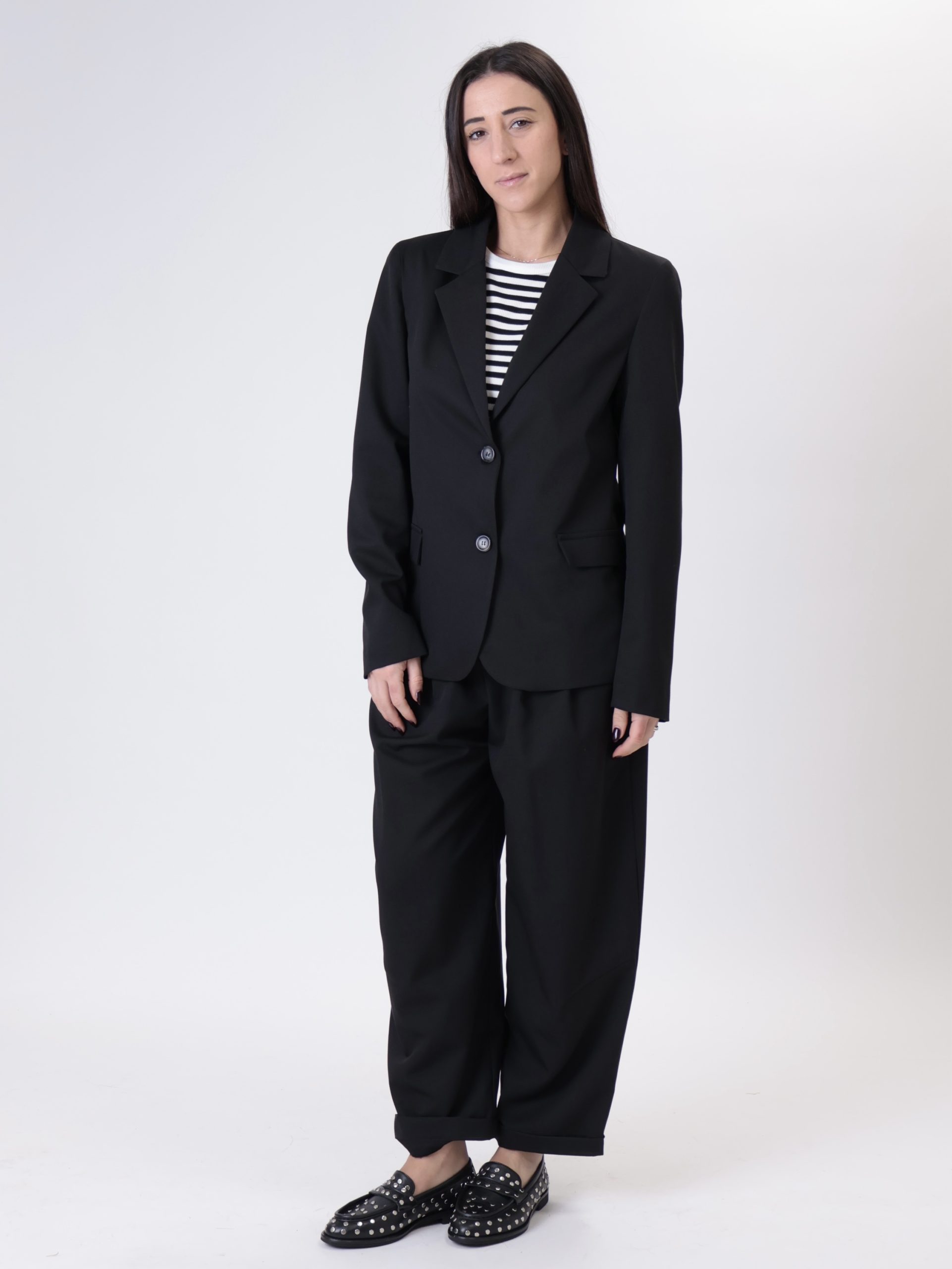 Giacca basic "diretta" nero