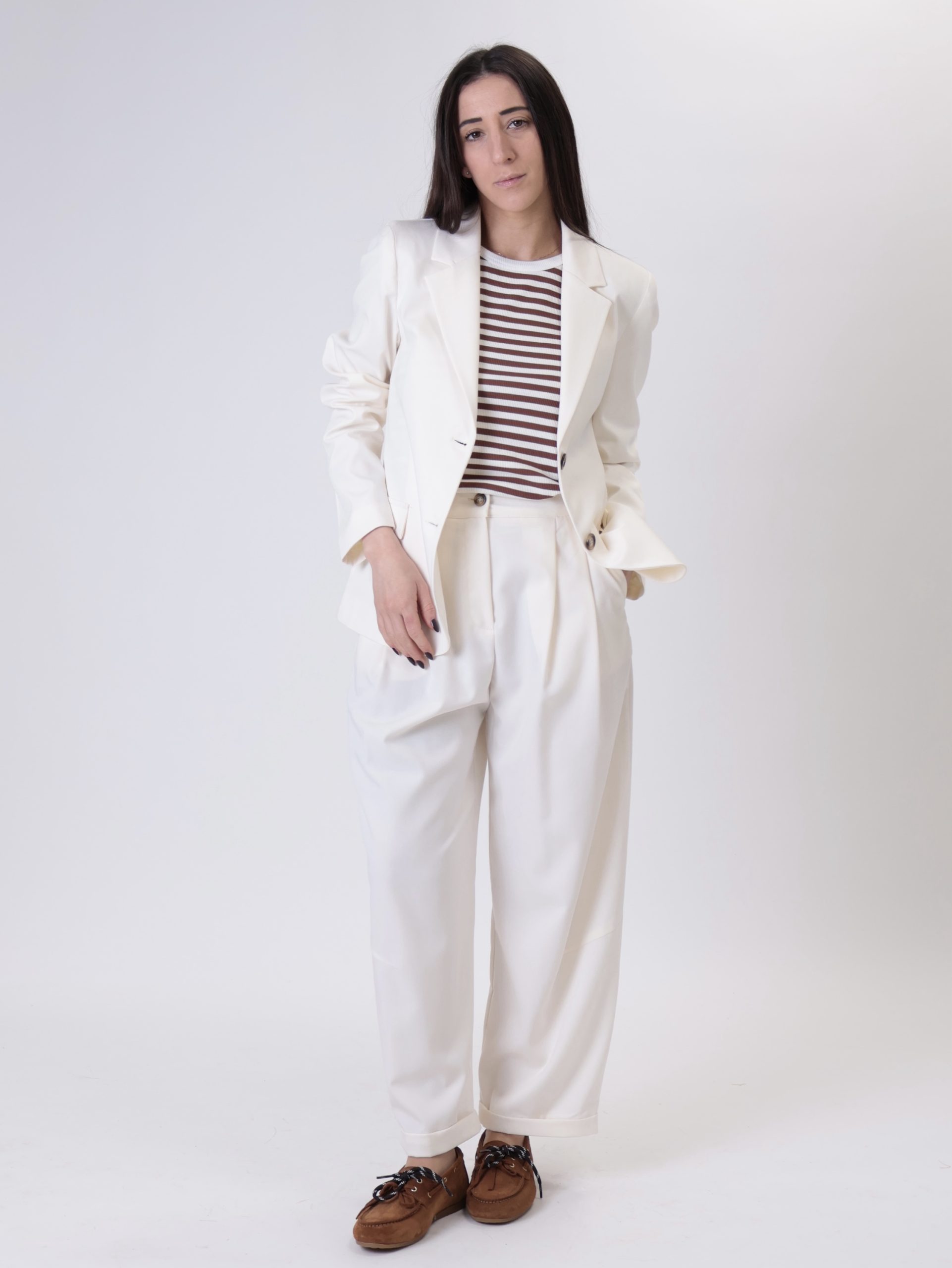 Giacca basic "diretta" naturale