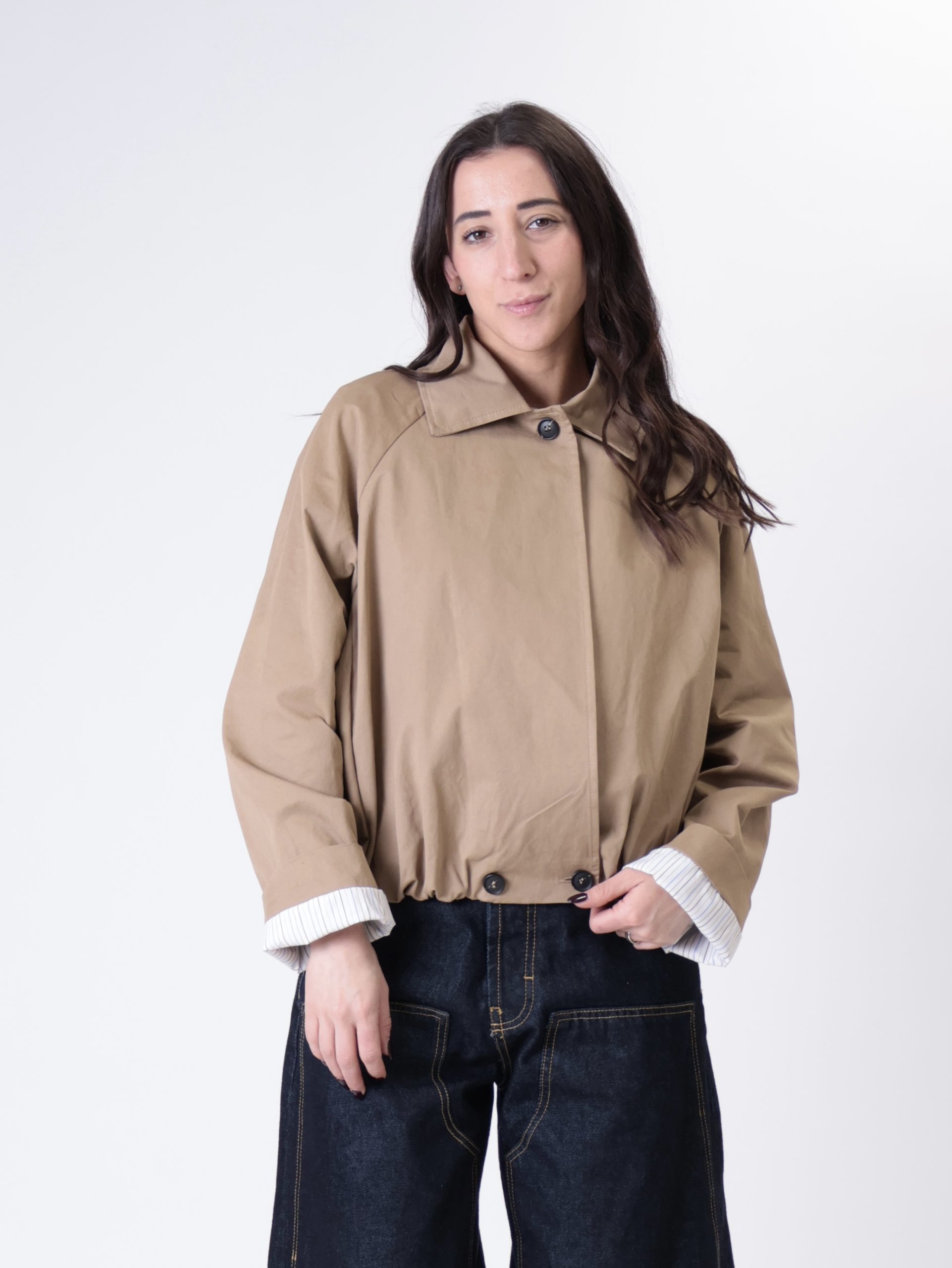 Bomber cotone nizza beige