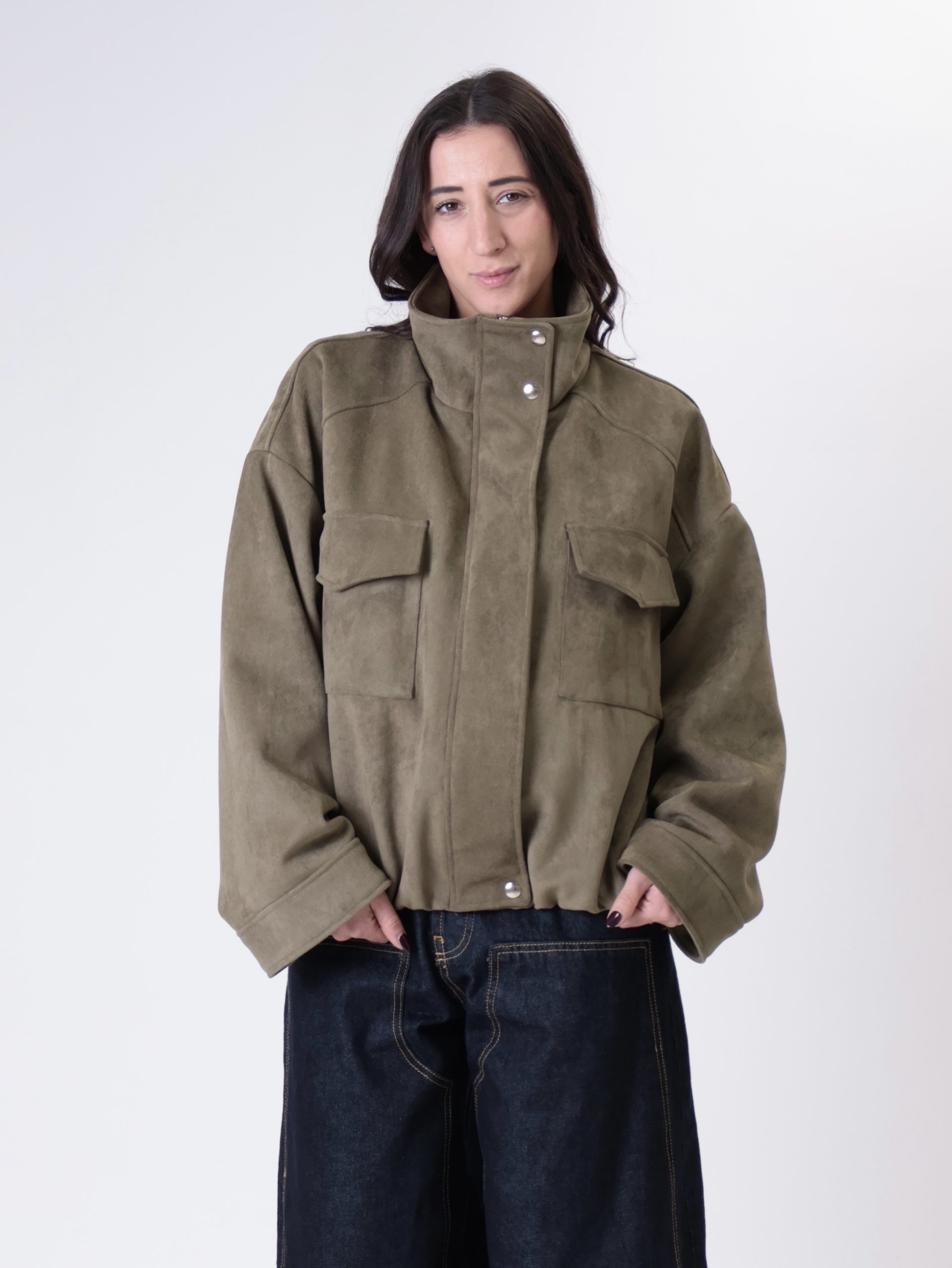 Bomber suede Emily militare PREORDINE 23/03