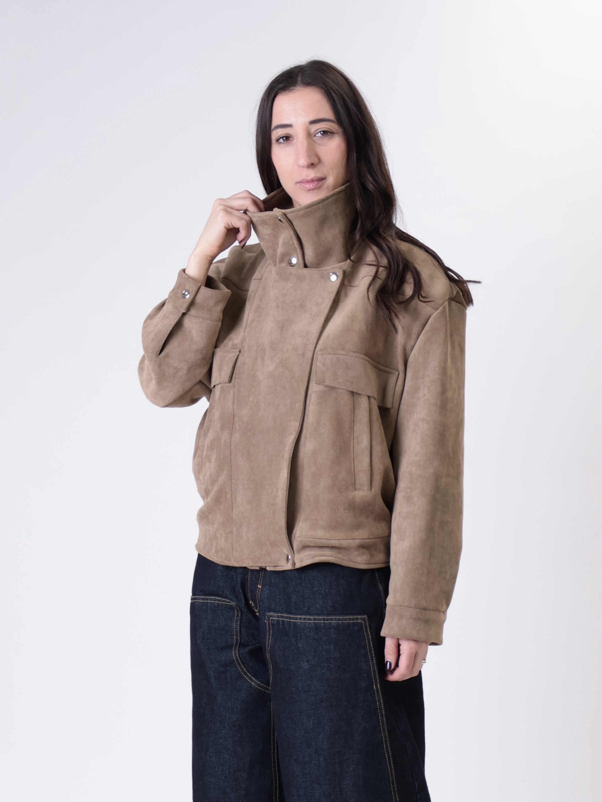 Bomber suede Cecilia sabbia PREORDINE 26/03