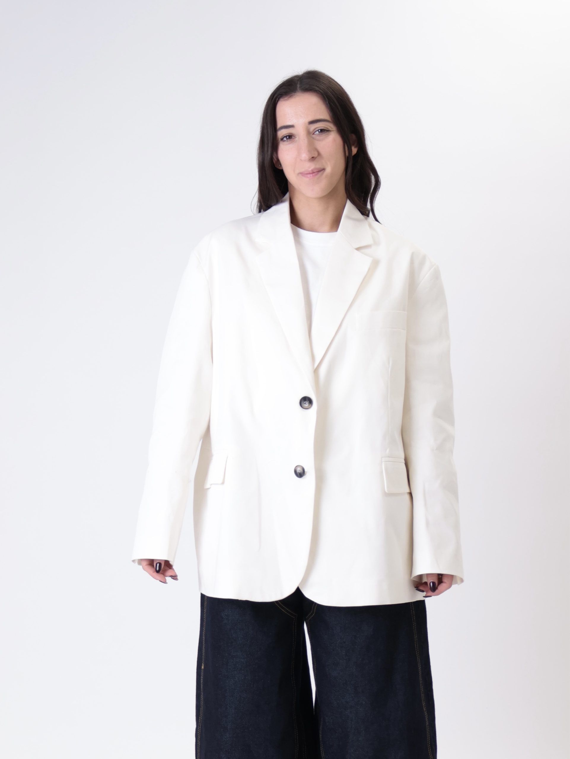 Blazer over cotone burro