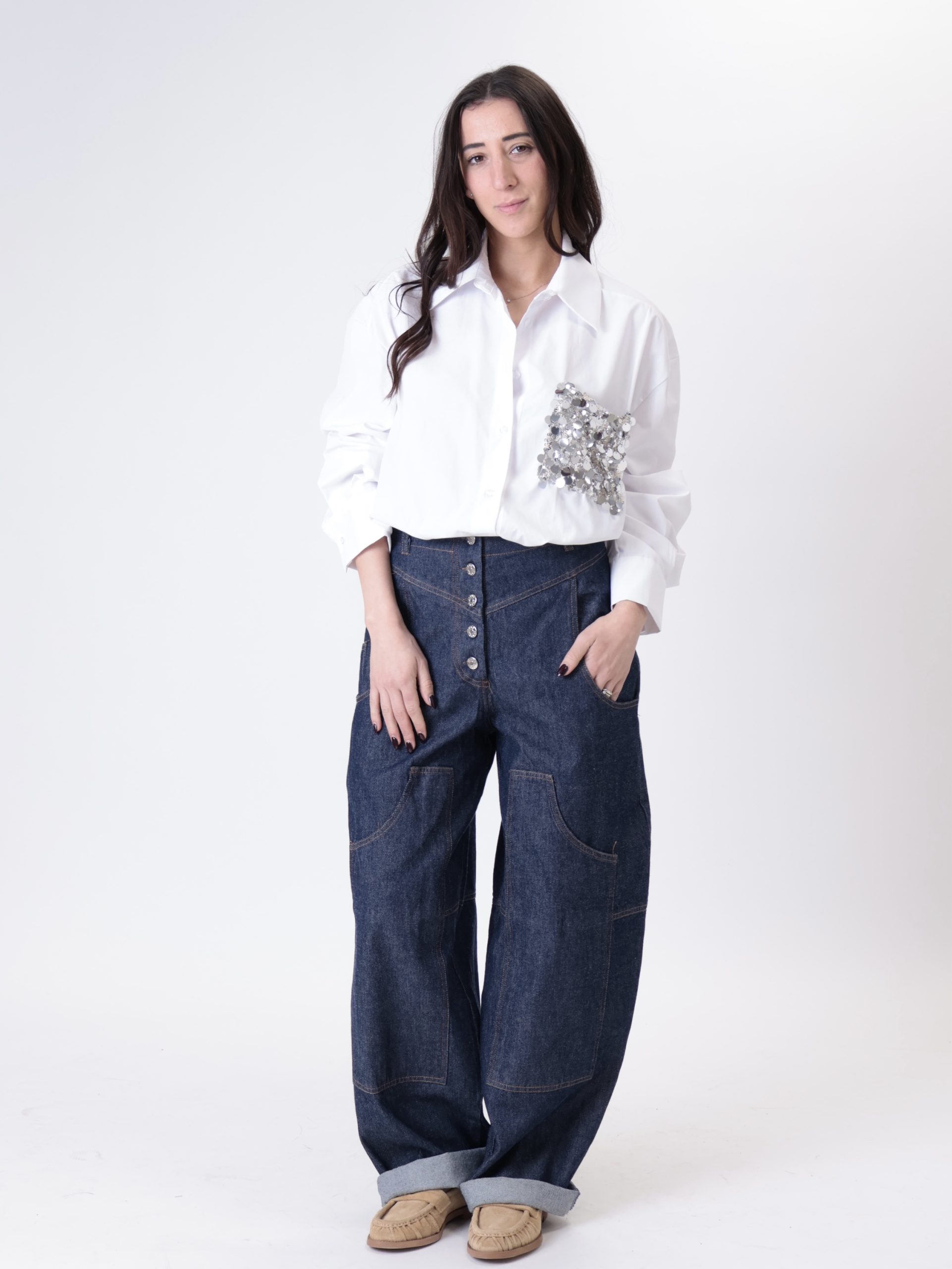 Jeans bottoni balloon