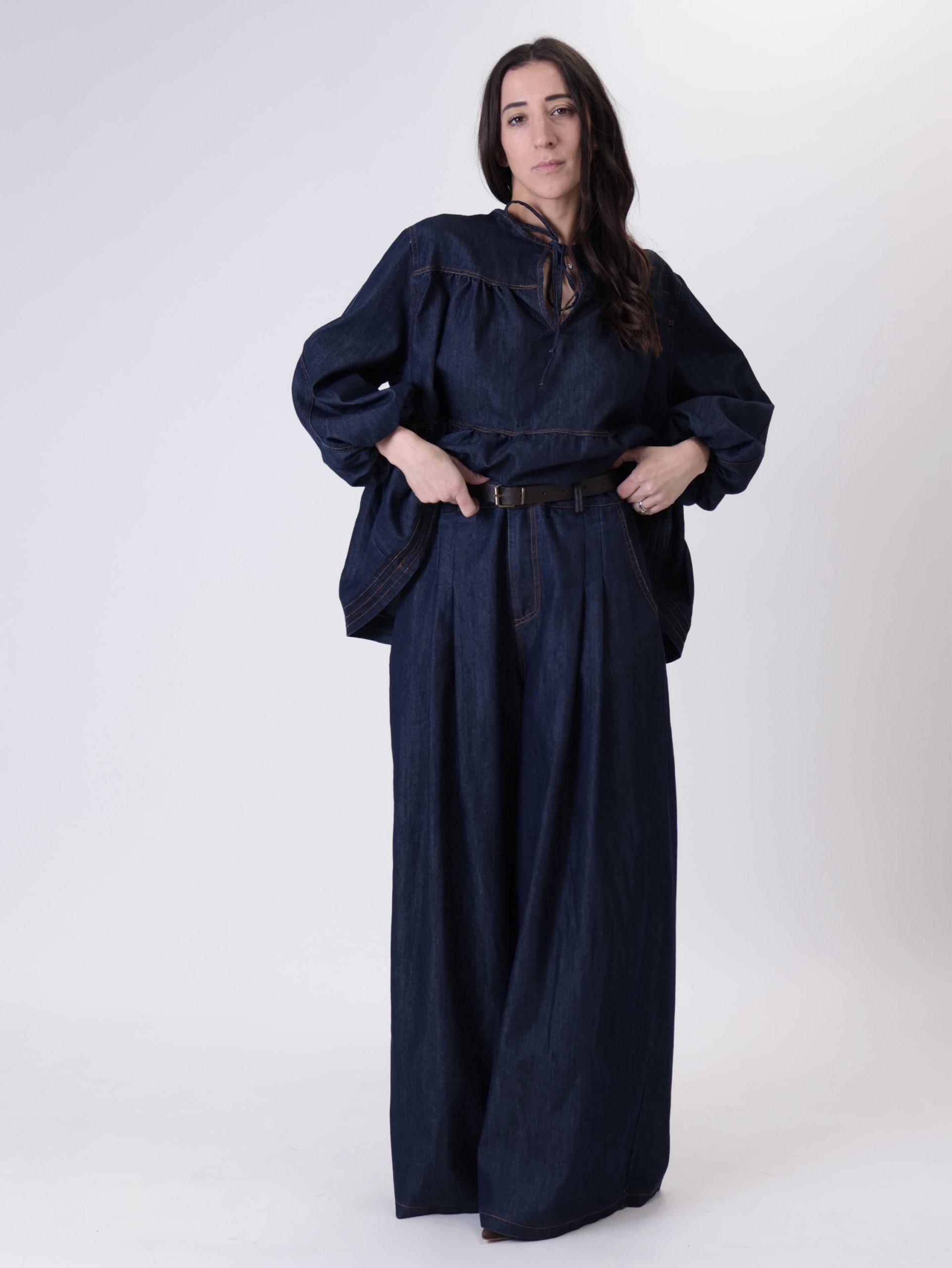 Pantalone Marghe pinces denim