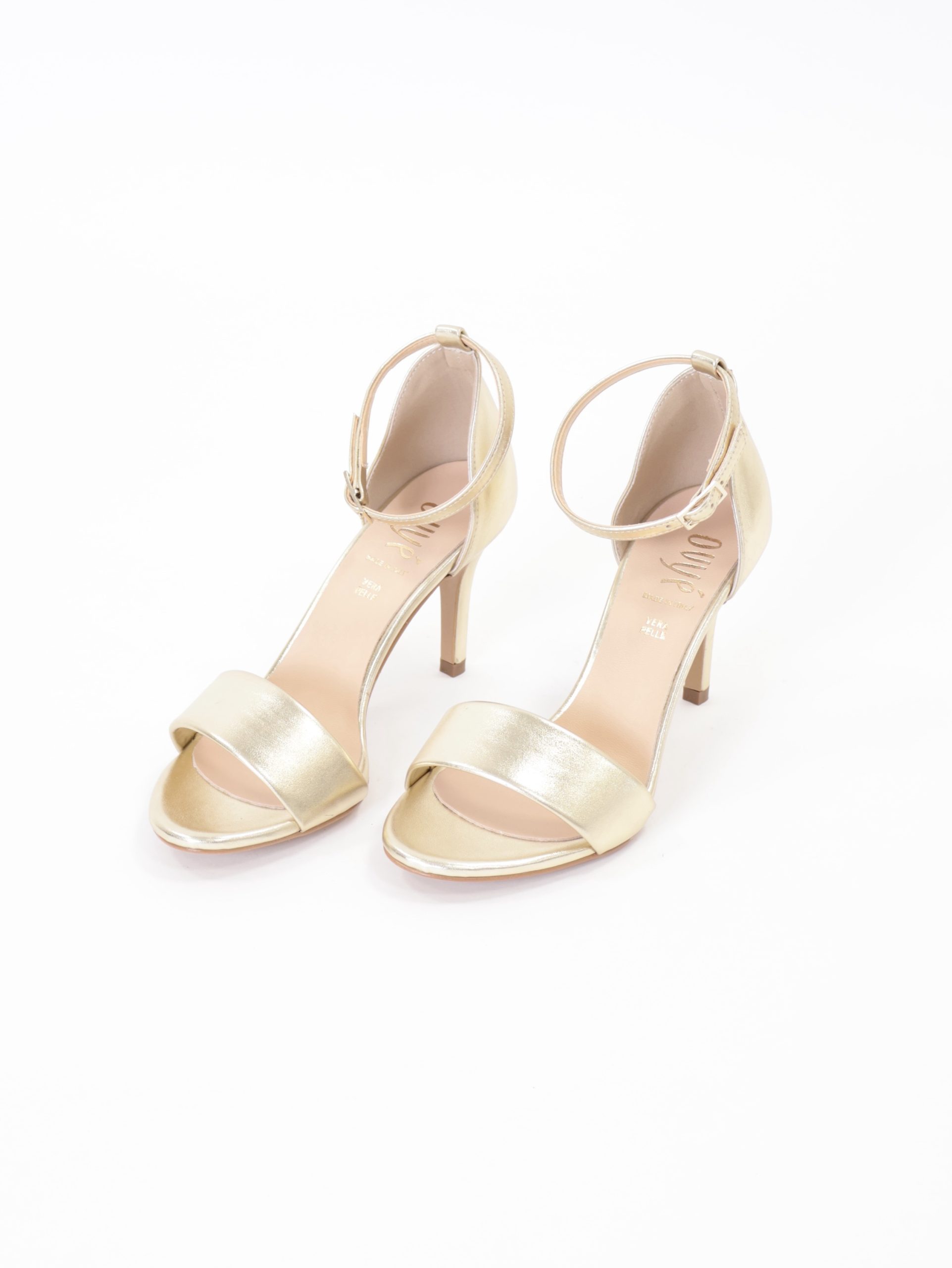 Tacco sandalo platino