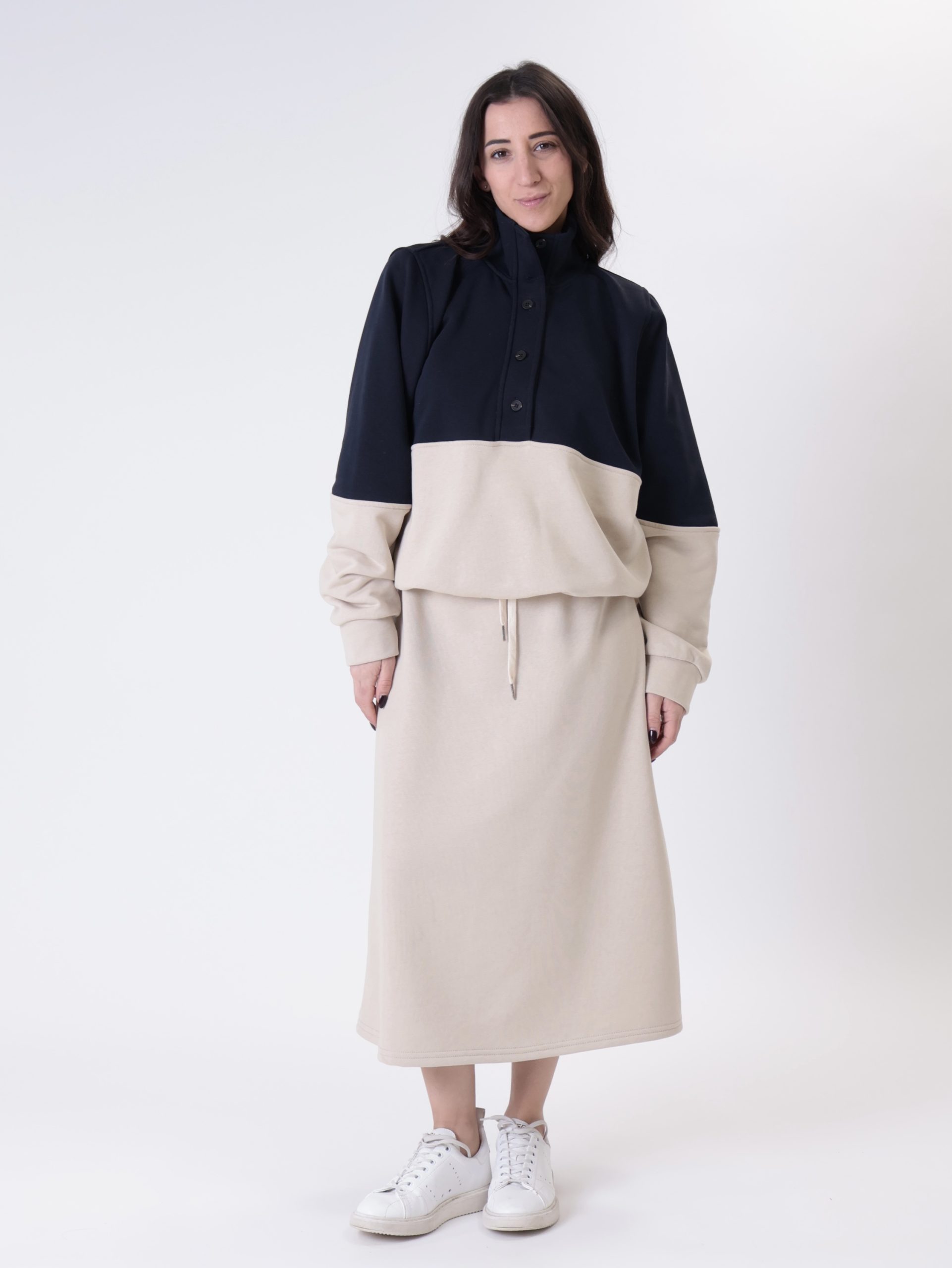 Felpa Lory bottoni blu/avorio PREORDINE 27/03