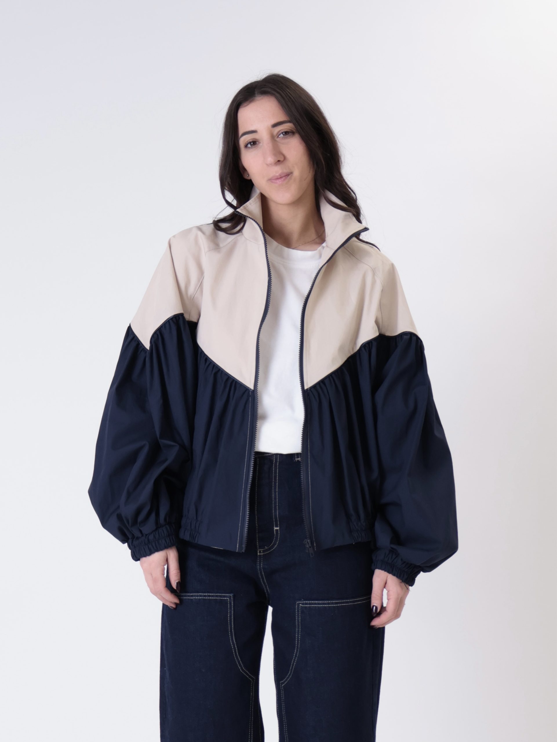 Bomber Ludo blu/beige