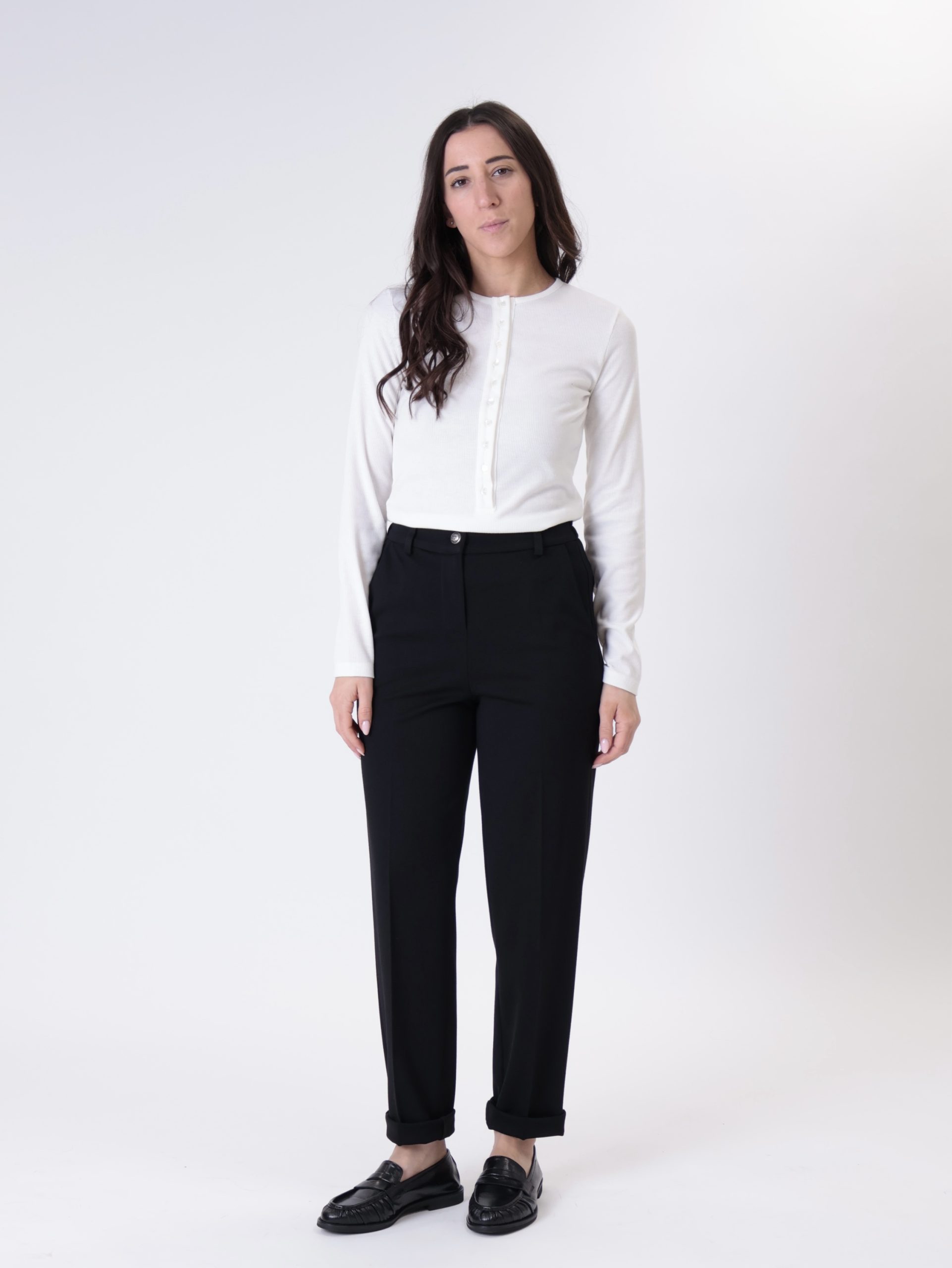 Pantalone milano elastico retro nero