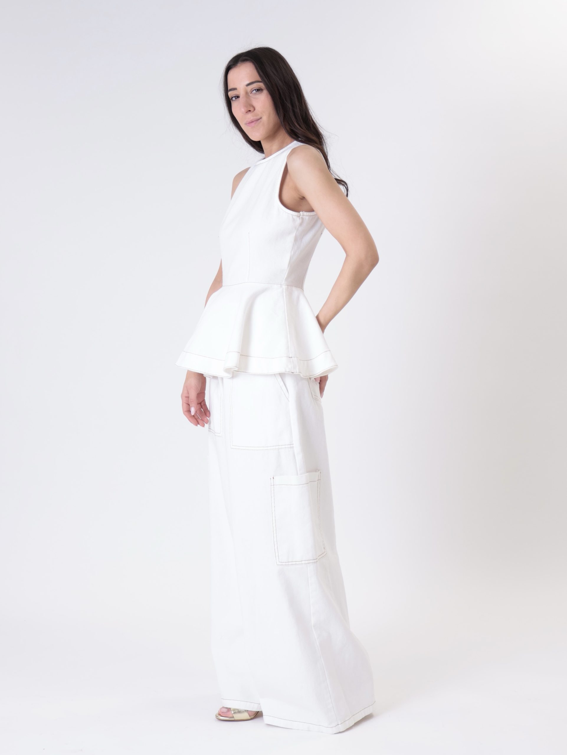 Top elsa denim sbollito