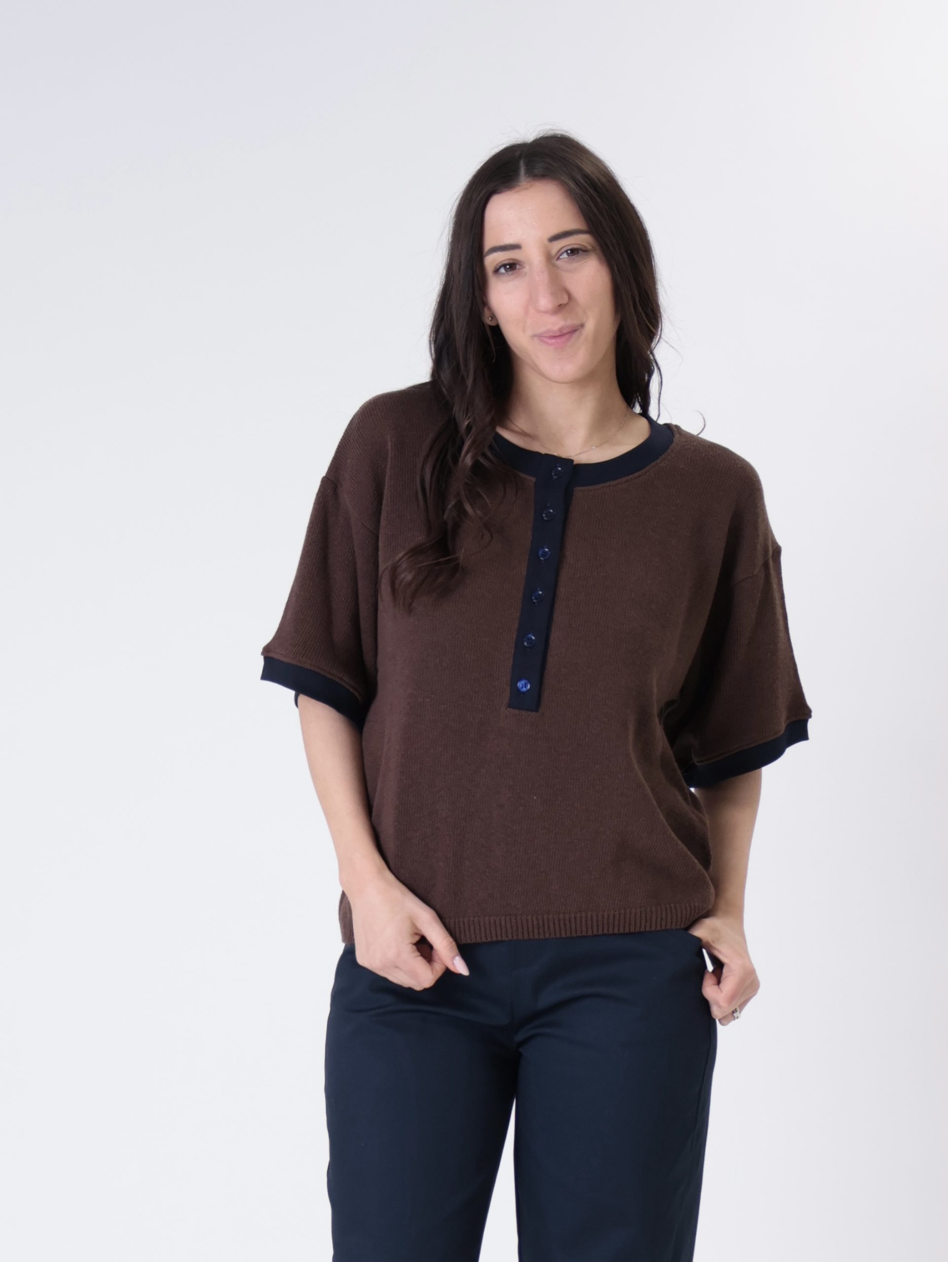 Pullover serafino moro