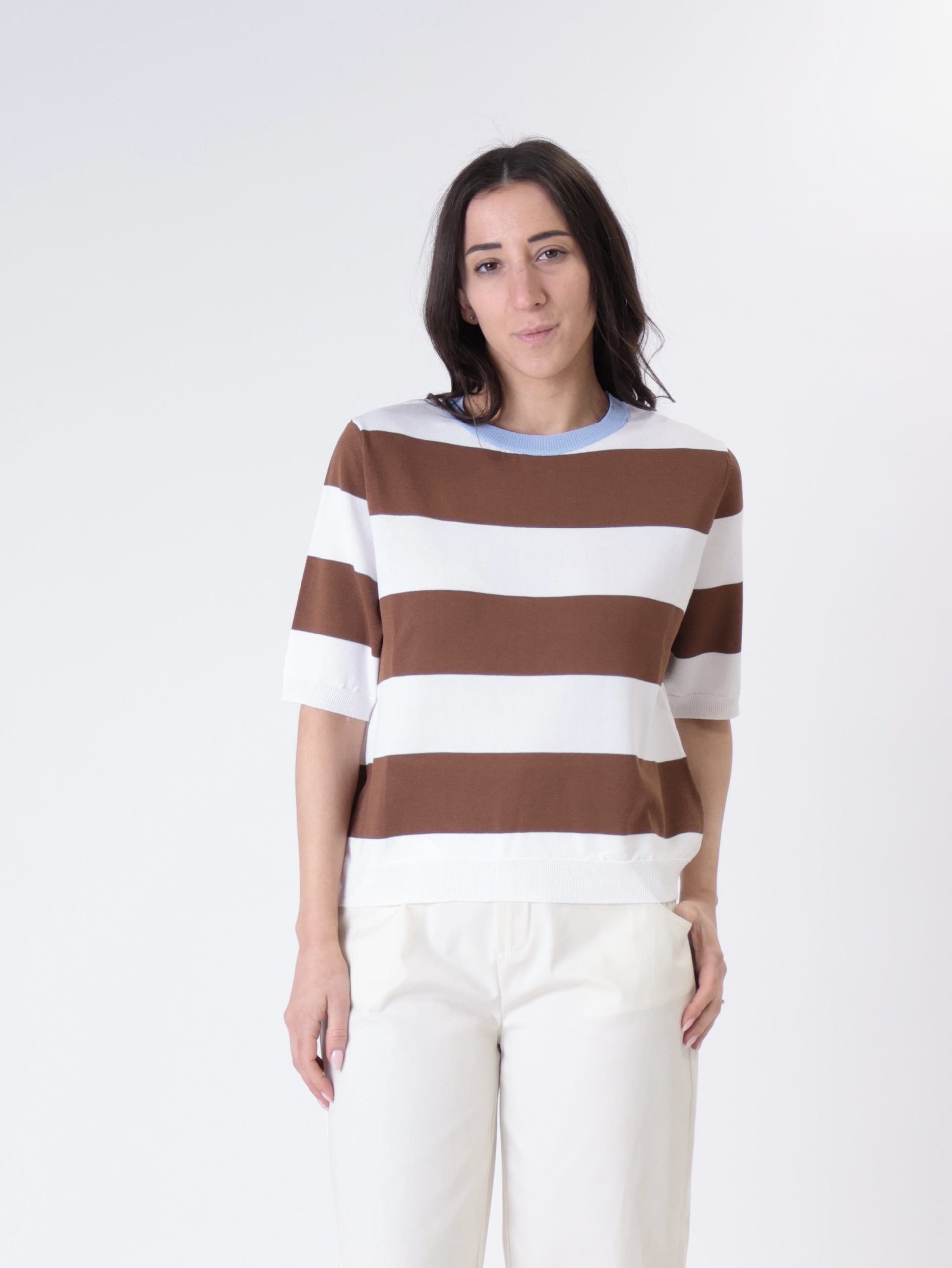 Pullover m/m riga latte/moro