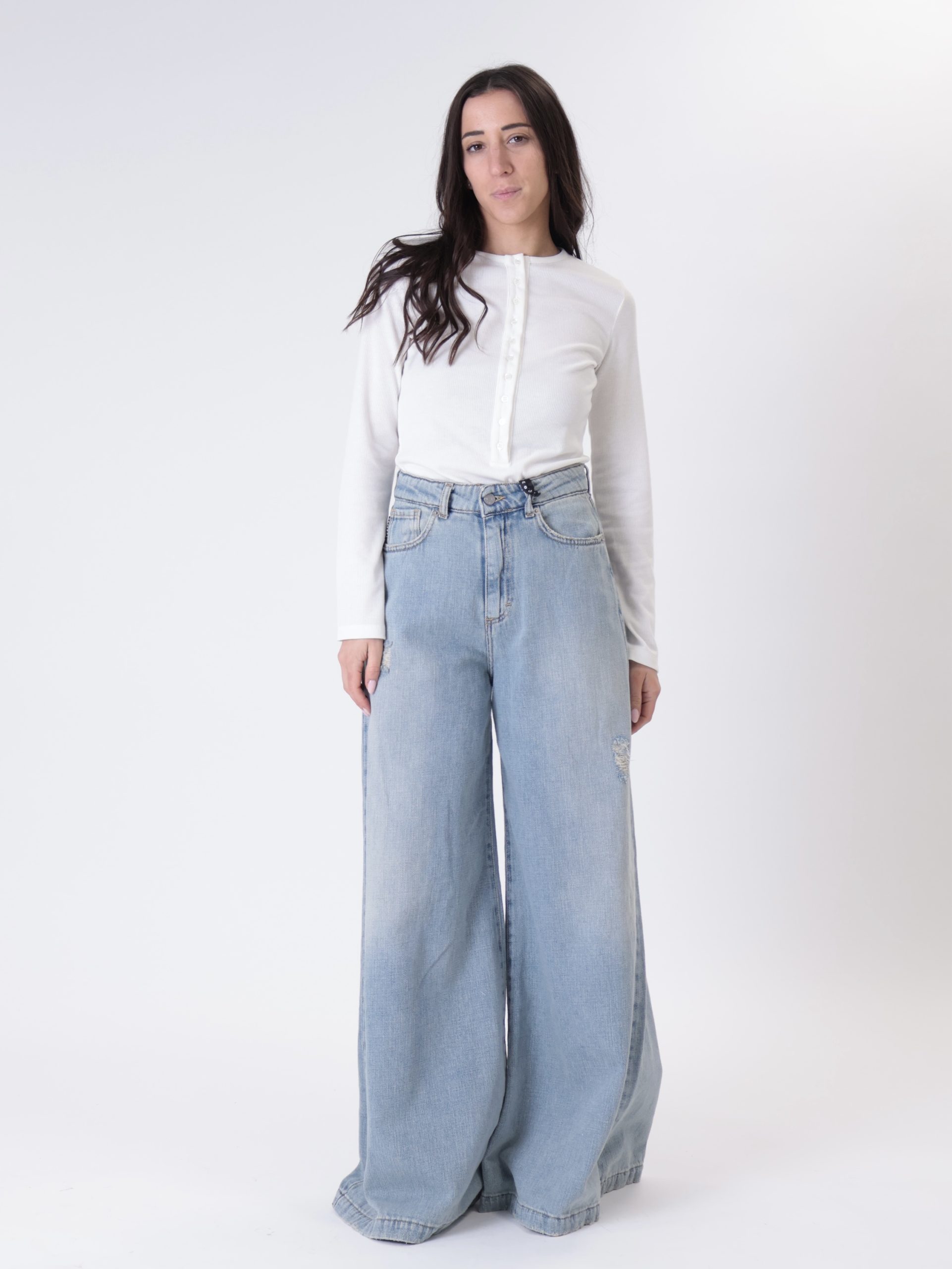 Jeans carol rotture denim chiaro